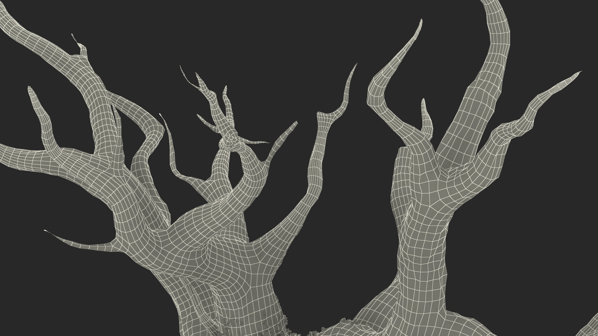 3D Spooky Old Twisted Tree model