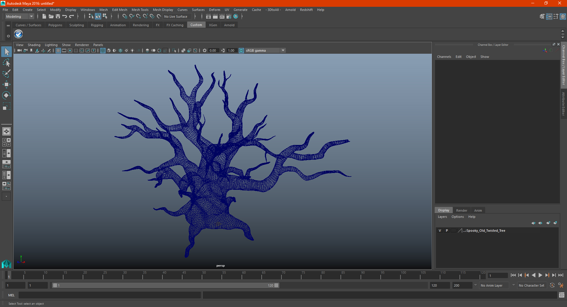 3D Spooky Old Twisted Tree model