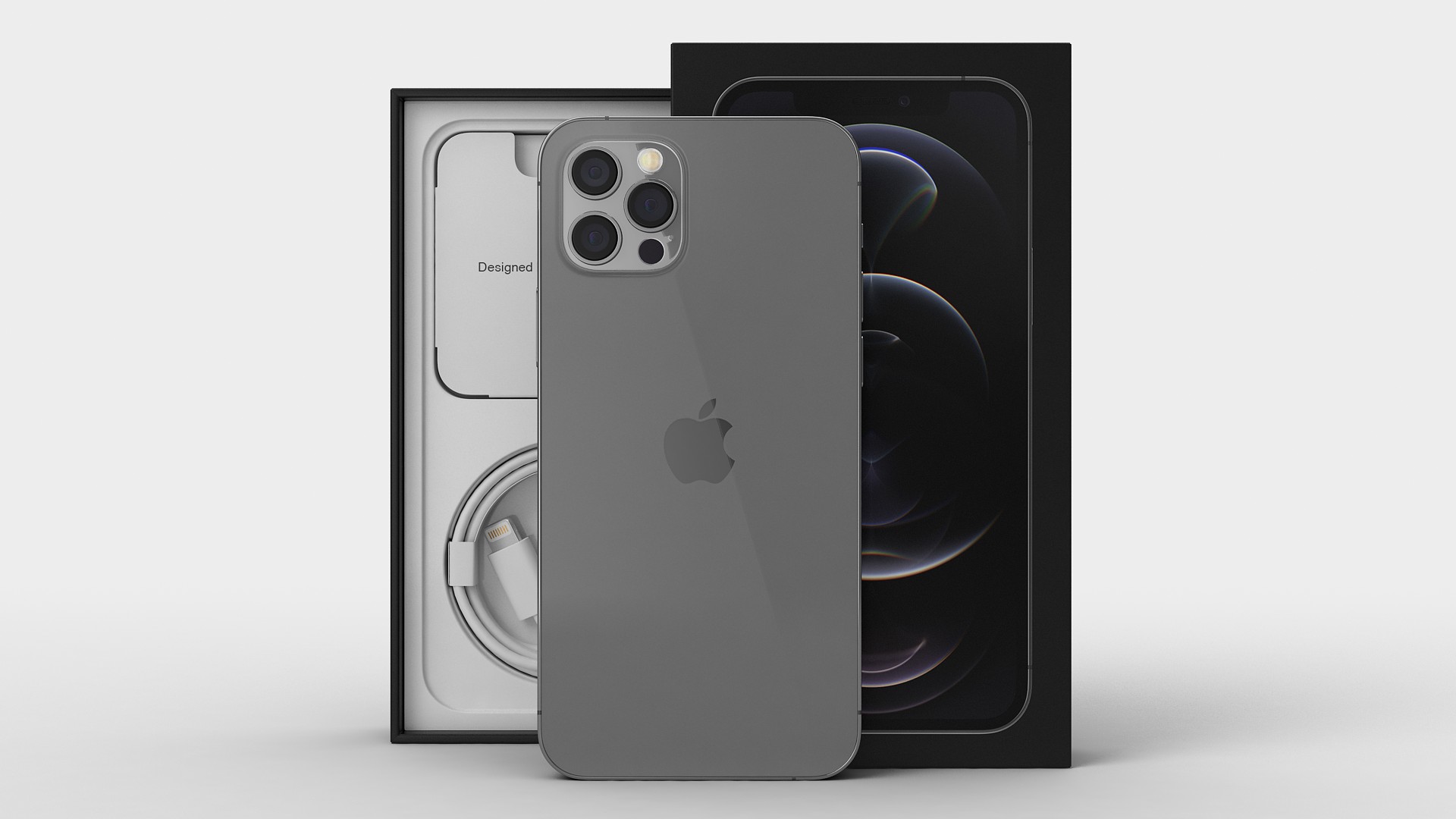 3D model iPhone 12 Pro Unboxed Graphite