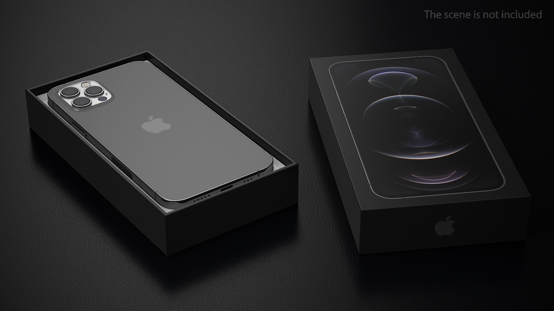 3D model iPhone 12 Pro Unboxed Graphite