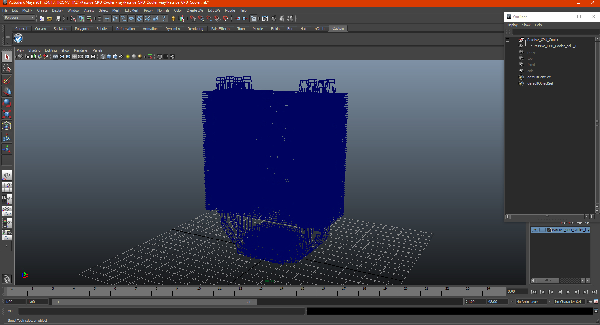 3D Passive CPU Cooler model