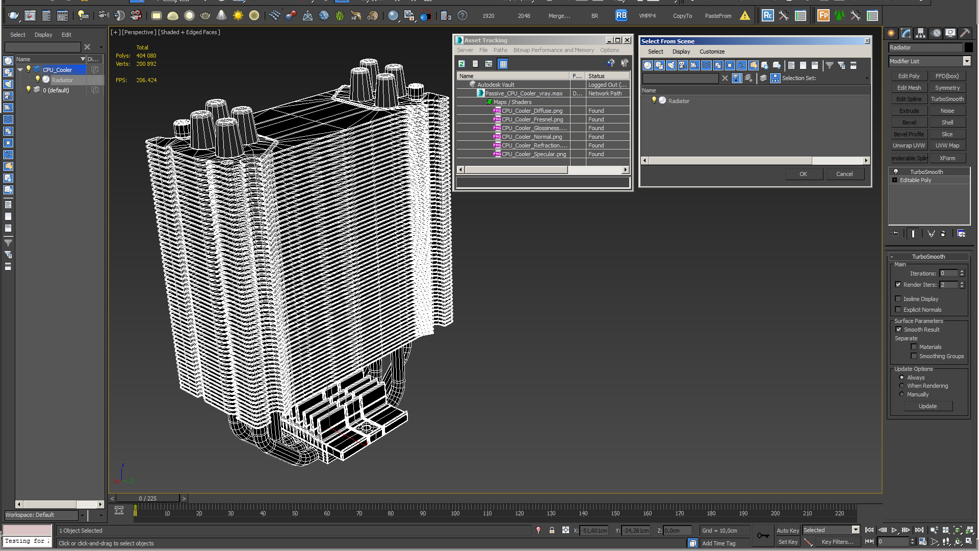 3D Passive CPU Cooler model