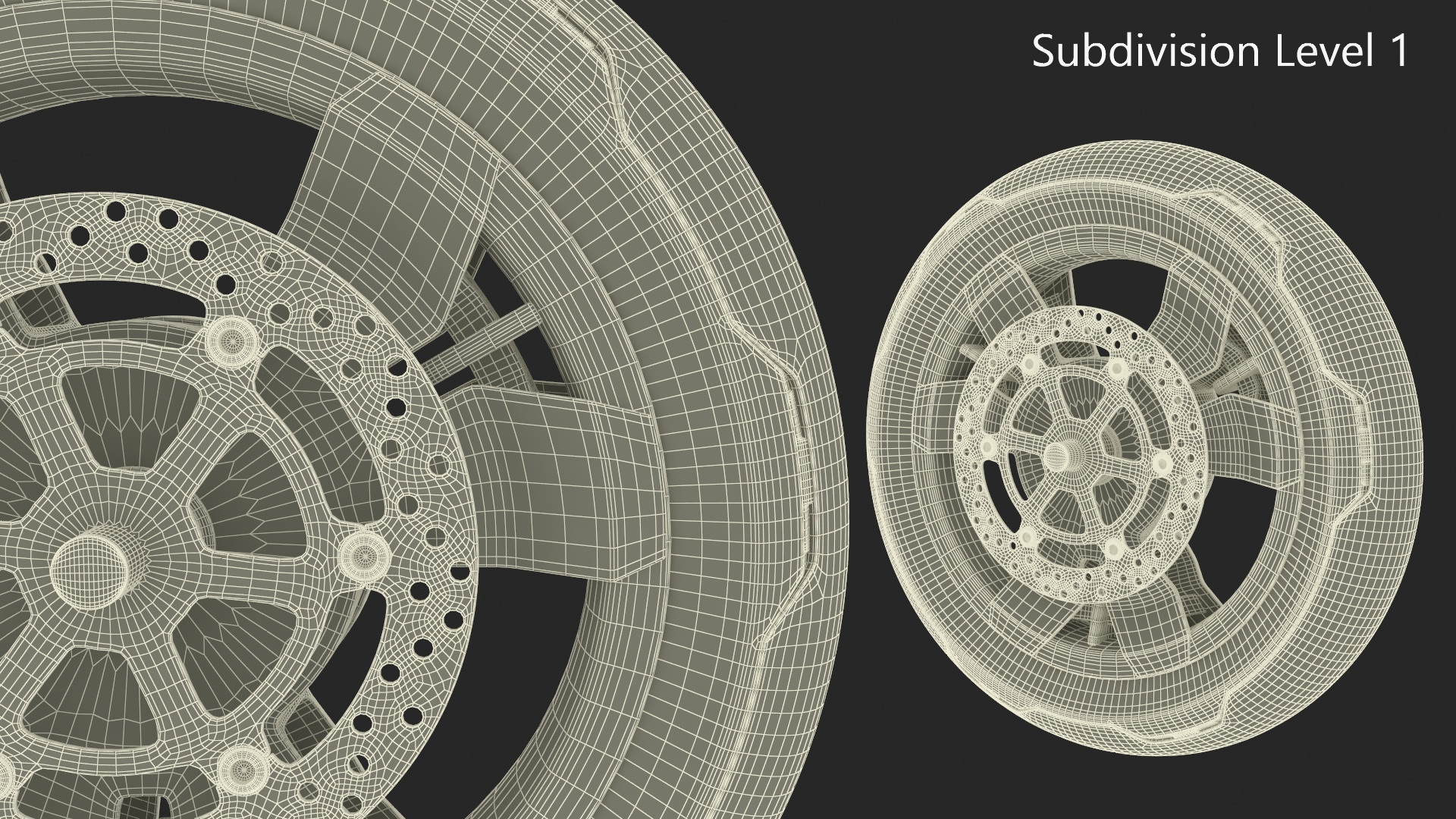 Front Wheel for Sport Motorcycle 3D