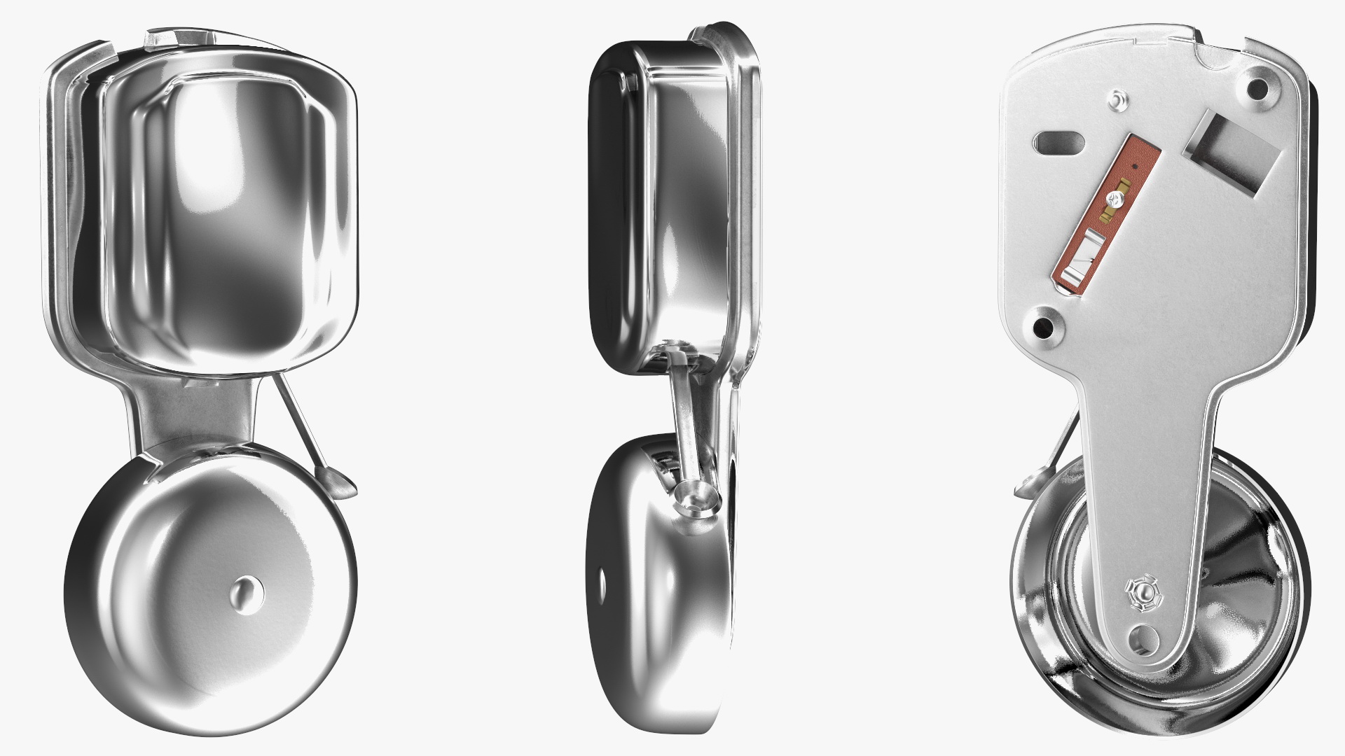 Wall Mounted Chrome Striker Bell 3D