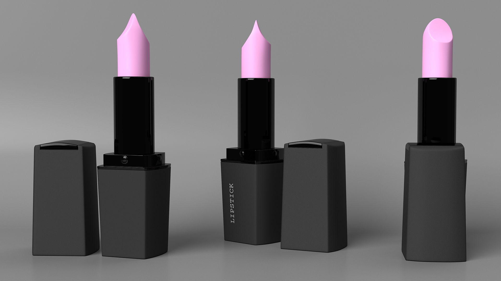 Square Lipsticks 5 Colors Set 3D model