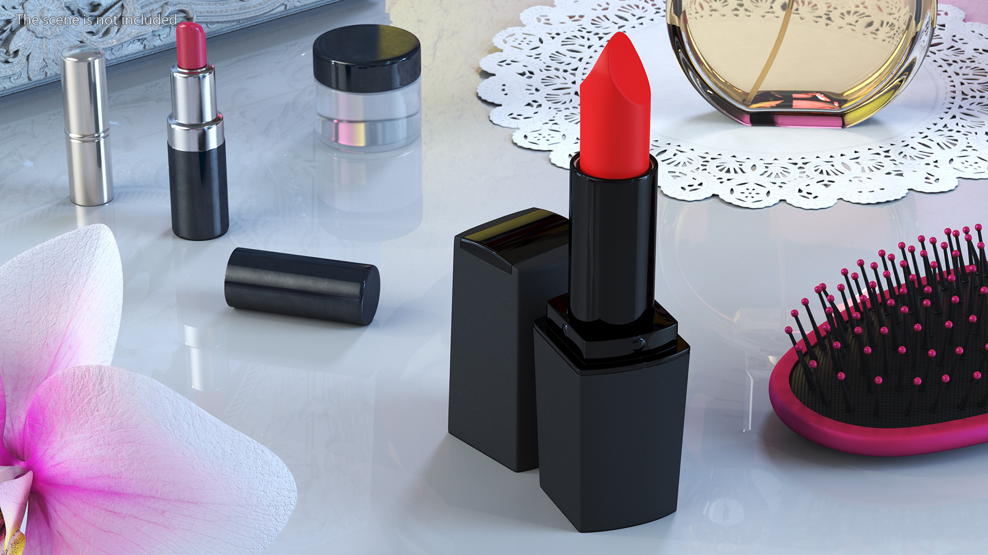 Square Lipsticks 5 Colors Set 3D model