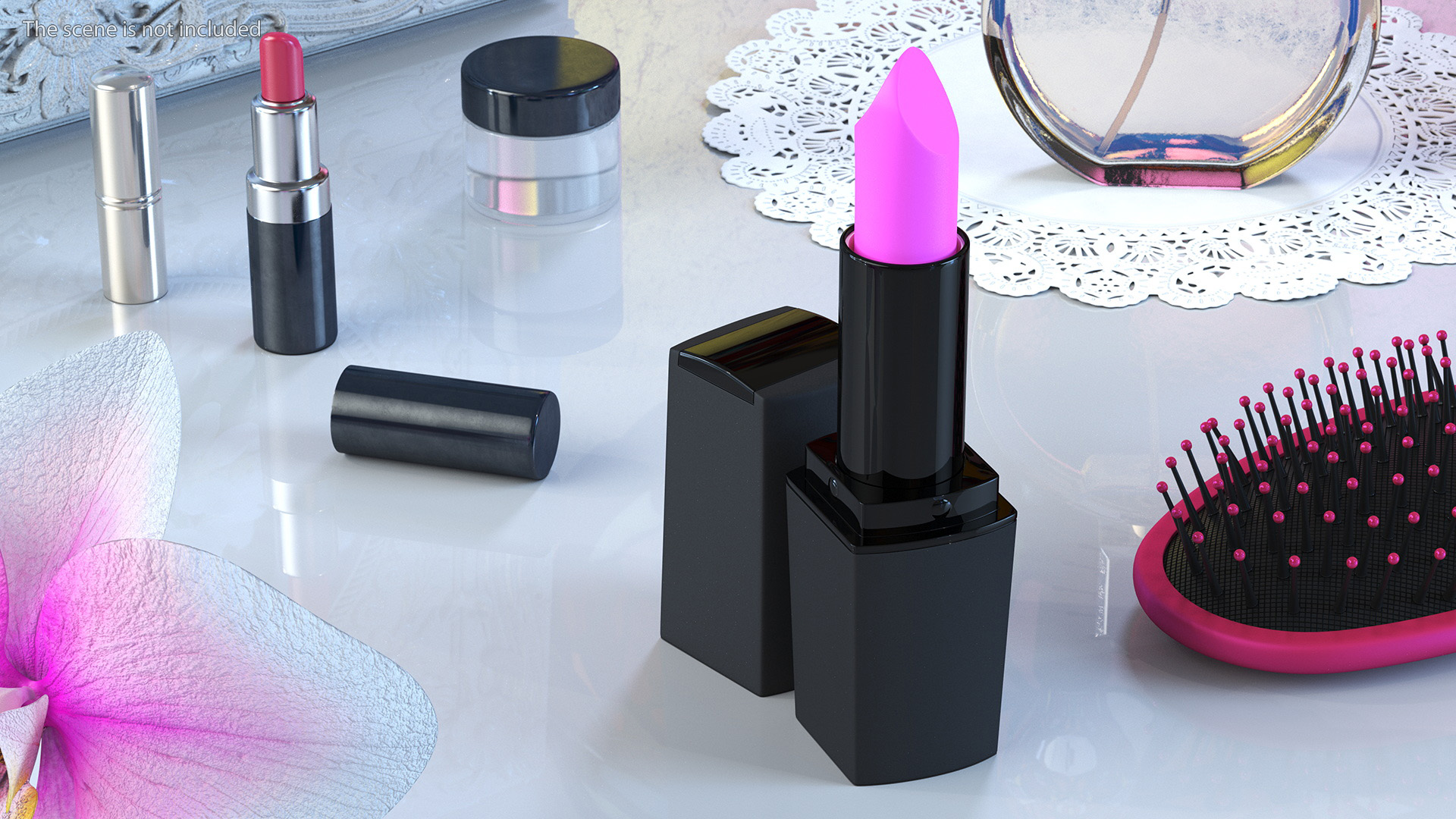 Square Lipsticks 5 Colors Set 3D model