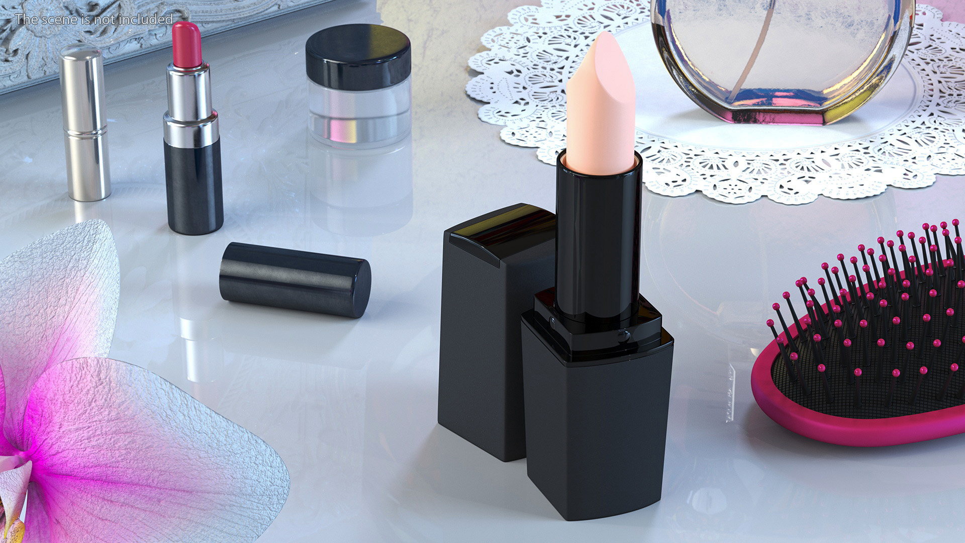 Square Lipsticks 5 Colors Set 3D model