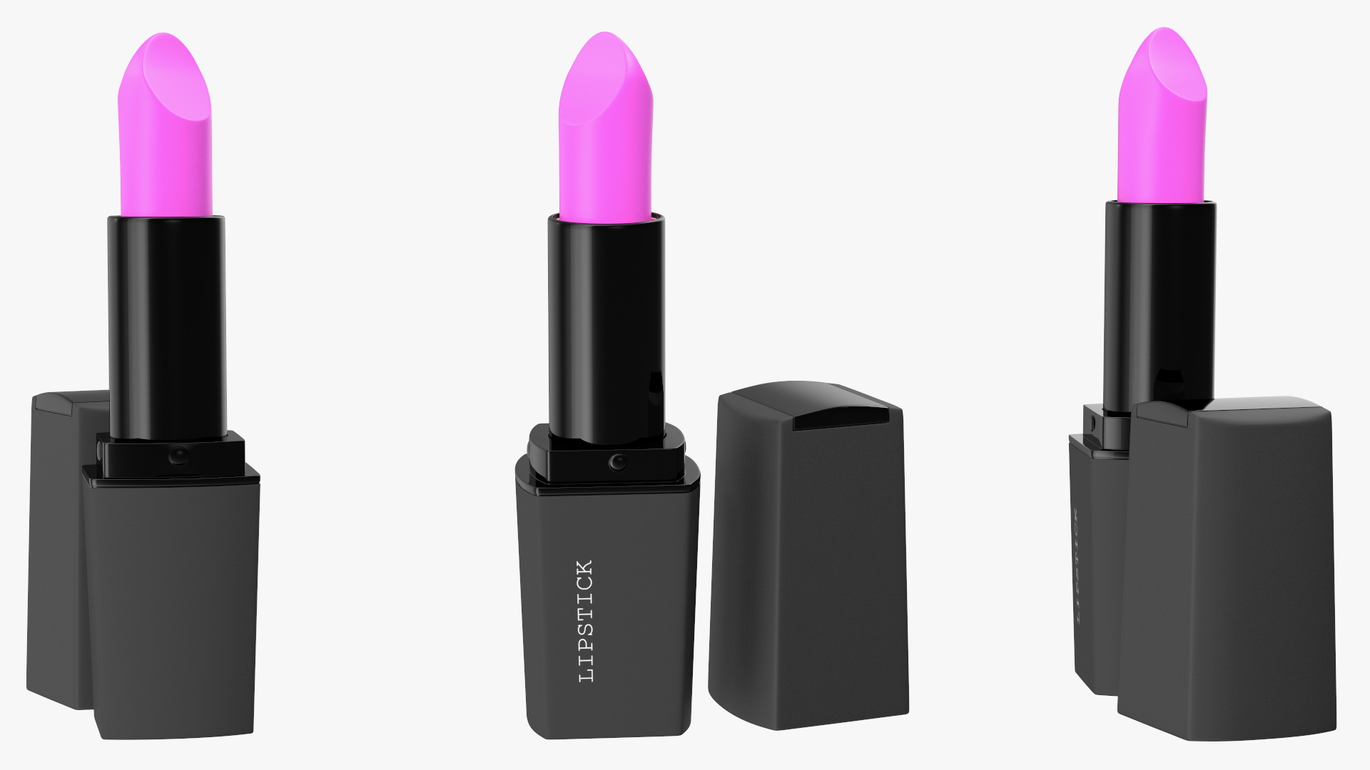 Square Lipsticks 5 Colors Set 3D model