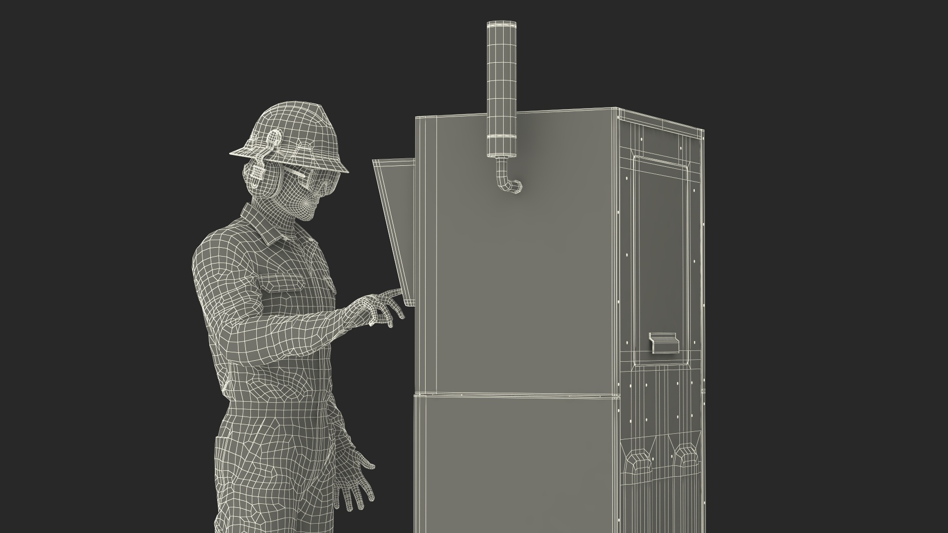 3D model Concrete Cutting with Wire Saw