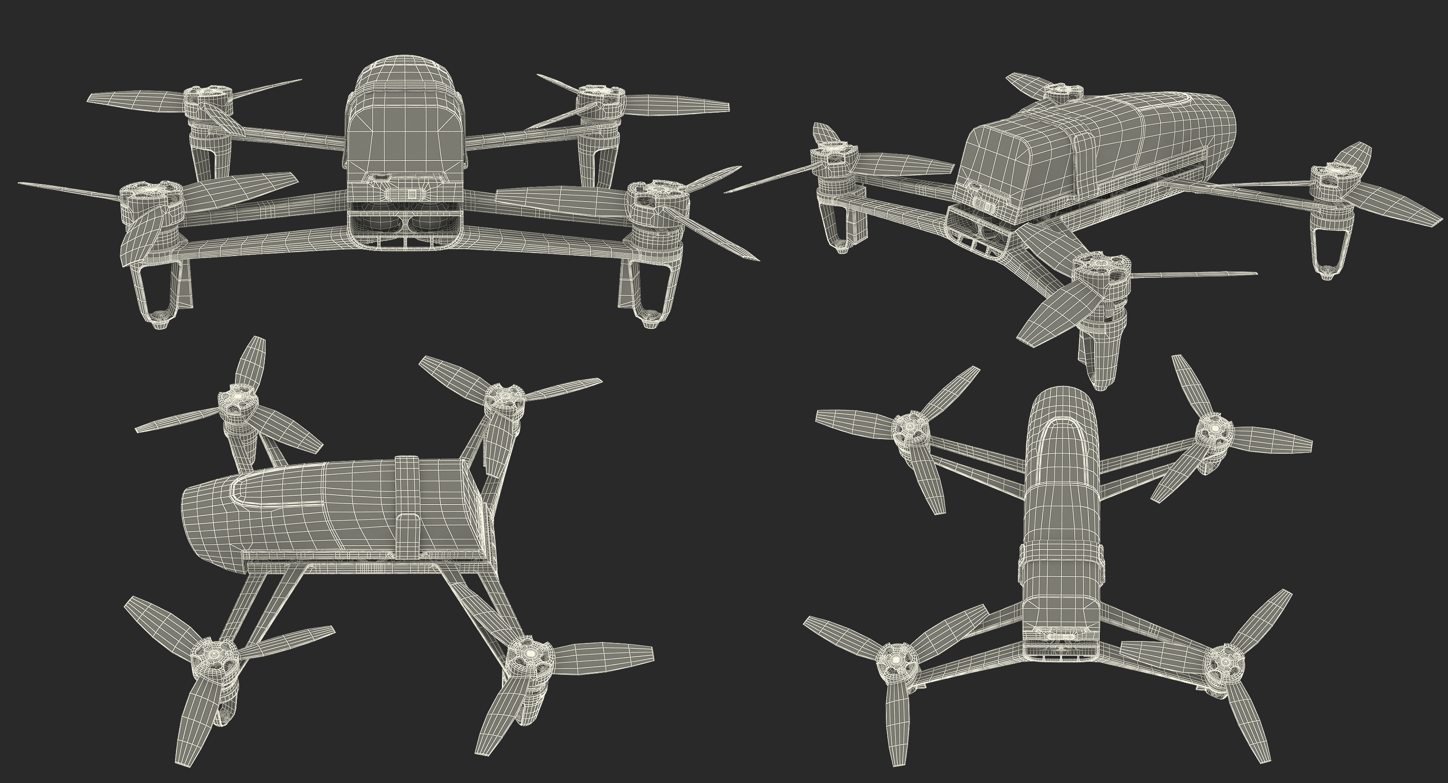 Parrot Bebop Quadcopter Drone 3D model