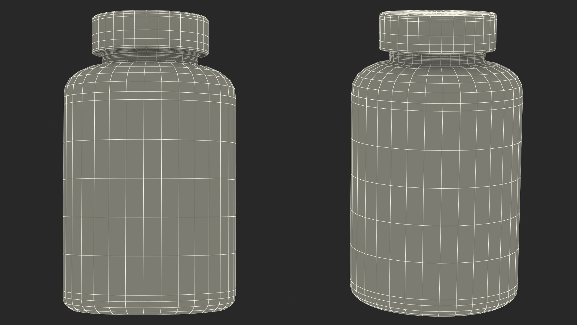 Plastic Jar Mockup Green 3D model