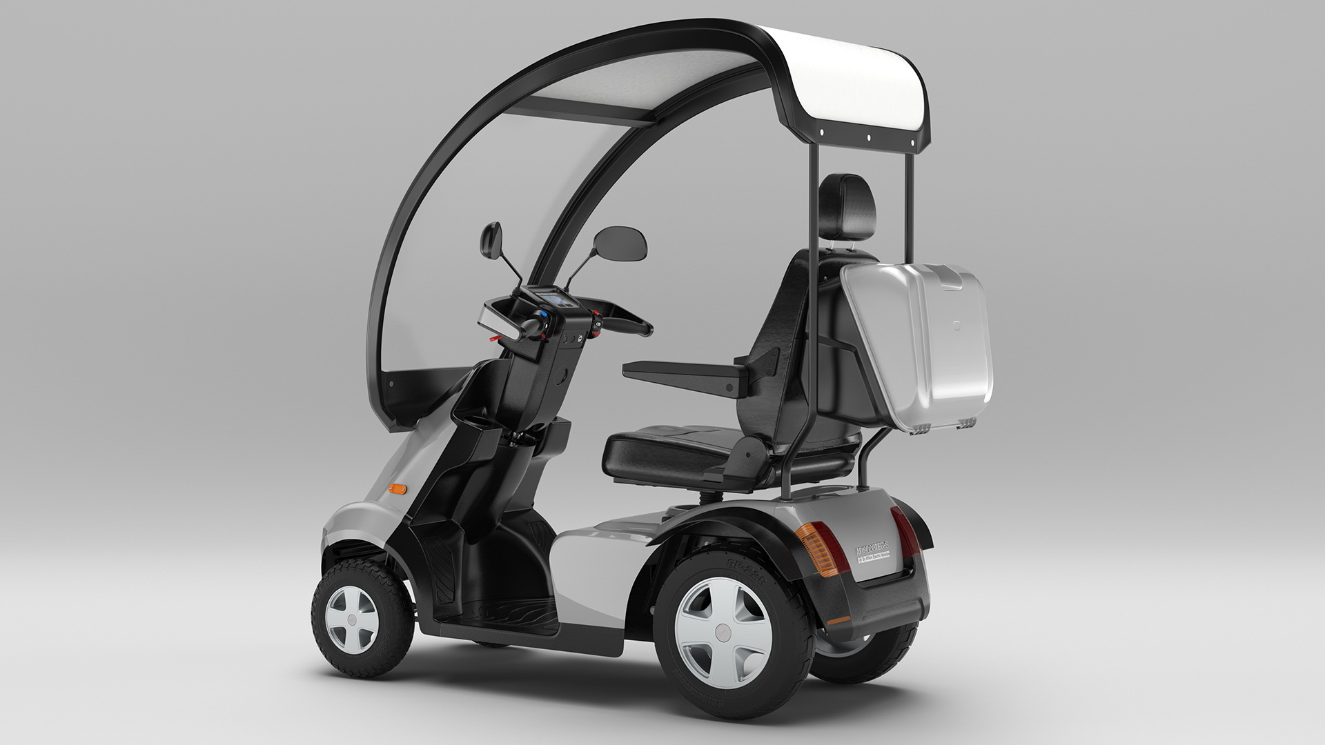 Grey 4-Wheel Electric Scooter Afikim S4 3D model