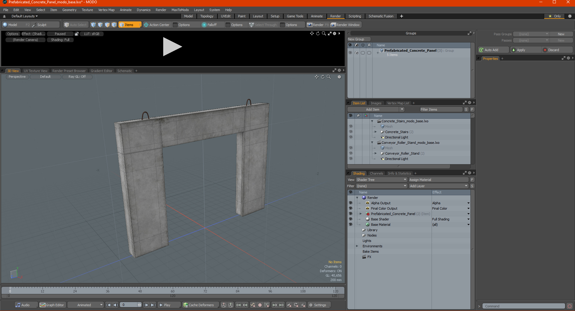 3D Prefabricated Concrete Panel model