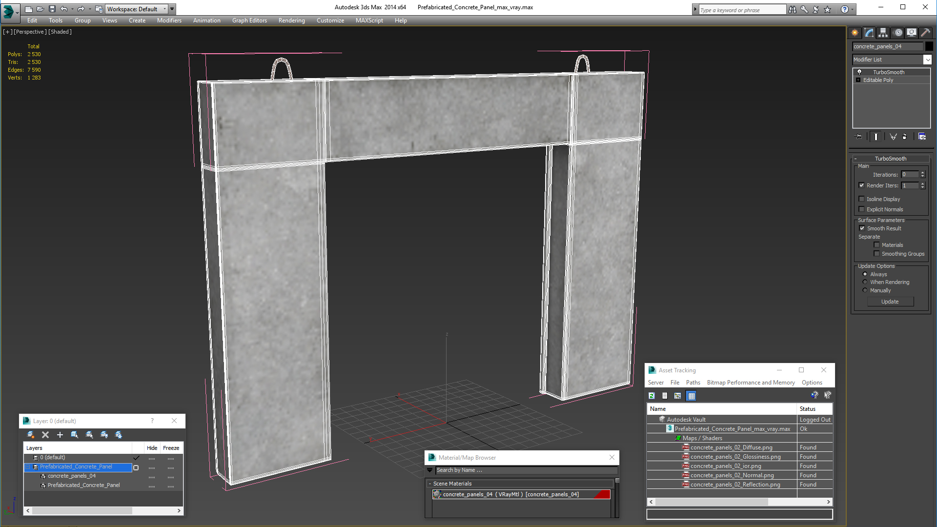 3D Prefabricated Concrete Panel model