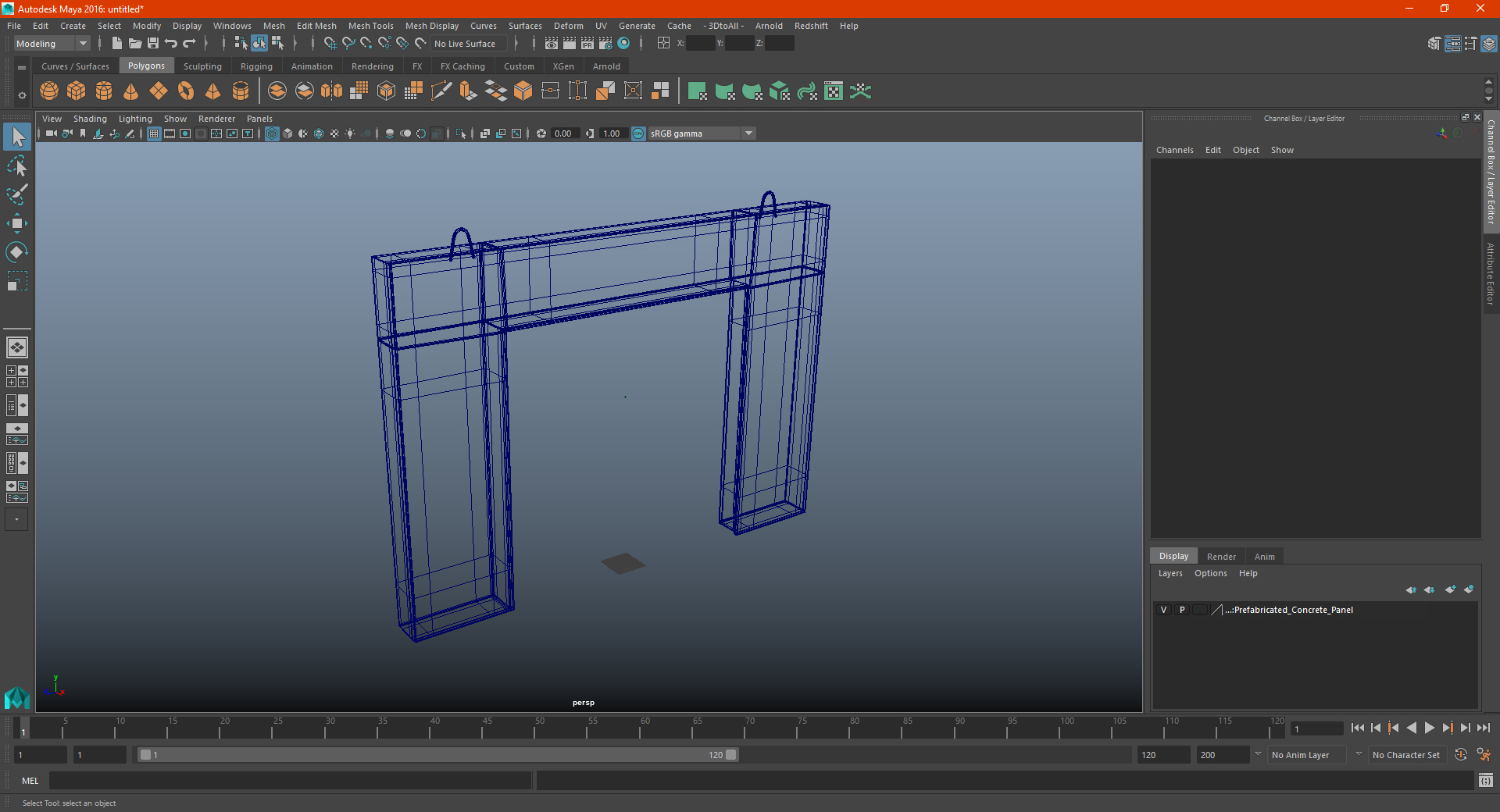 3D Prefabricated Concrete Panel model