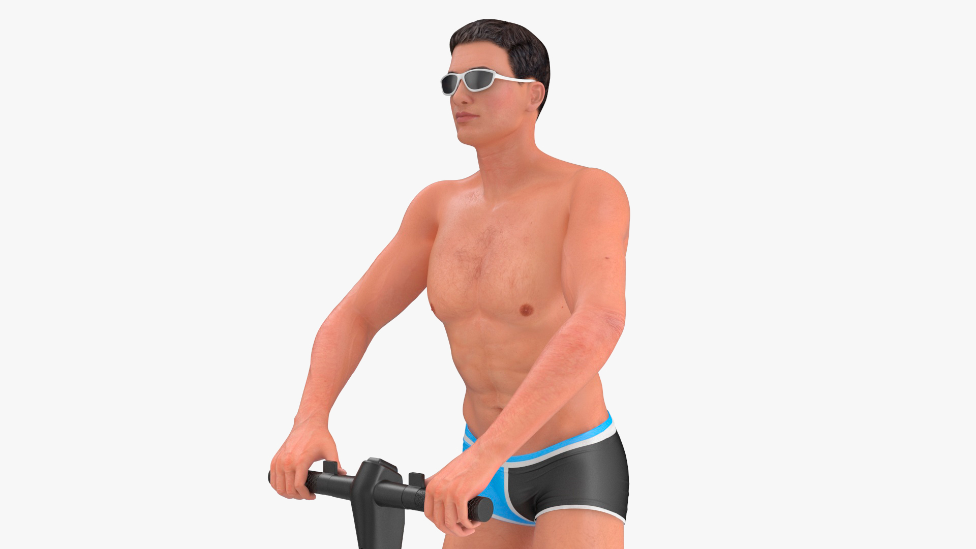 Man on Flitescooter 3D model