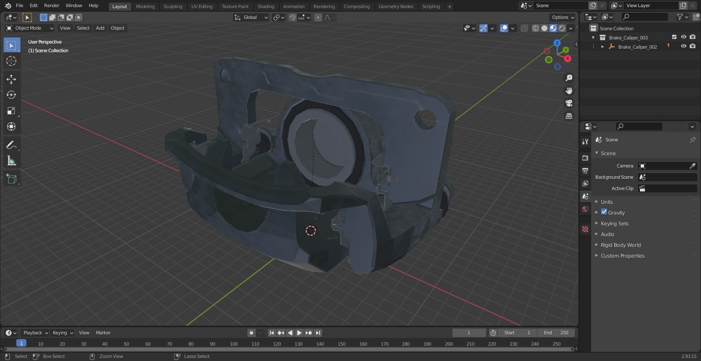 3D Brake Caliper model