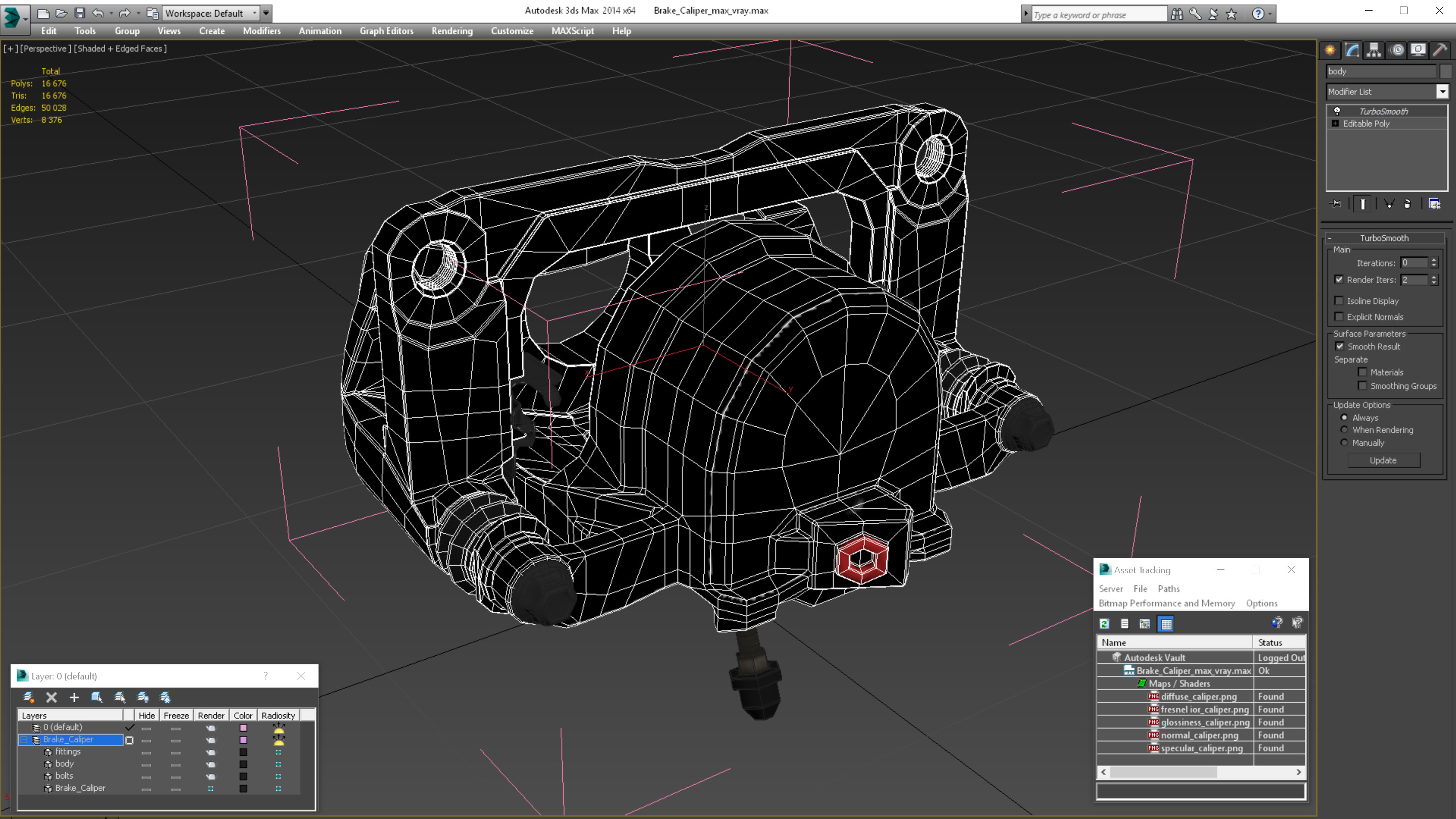 3D Brake Caliper model