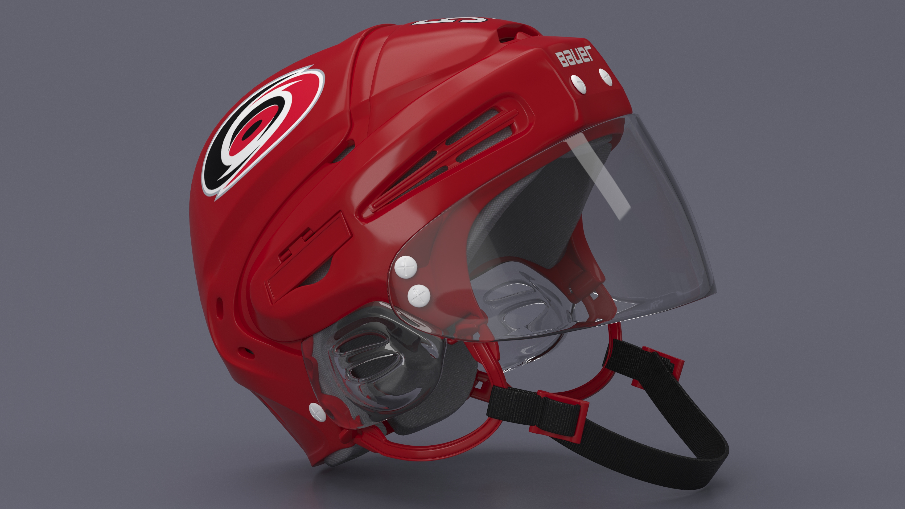 3D Hockey Helmet Carolina Hurricanes model