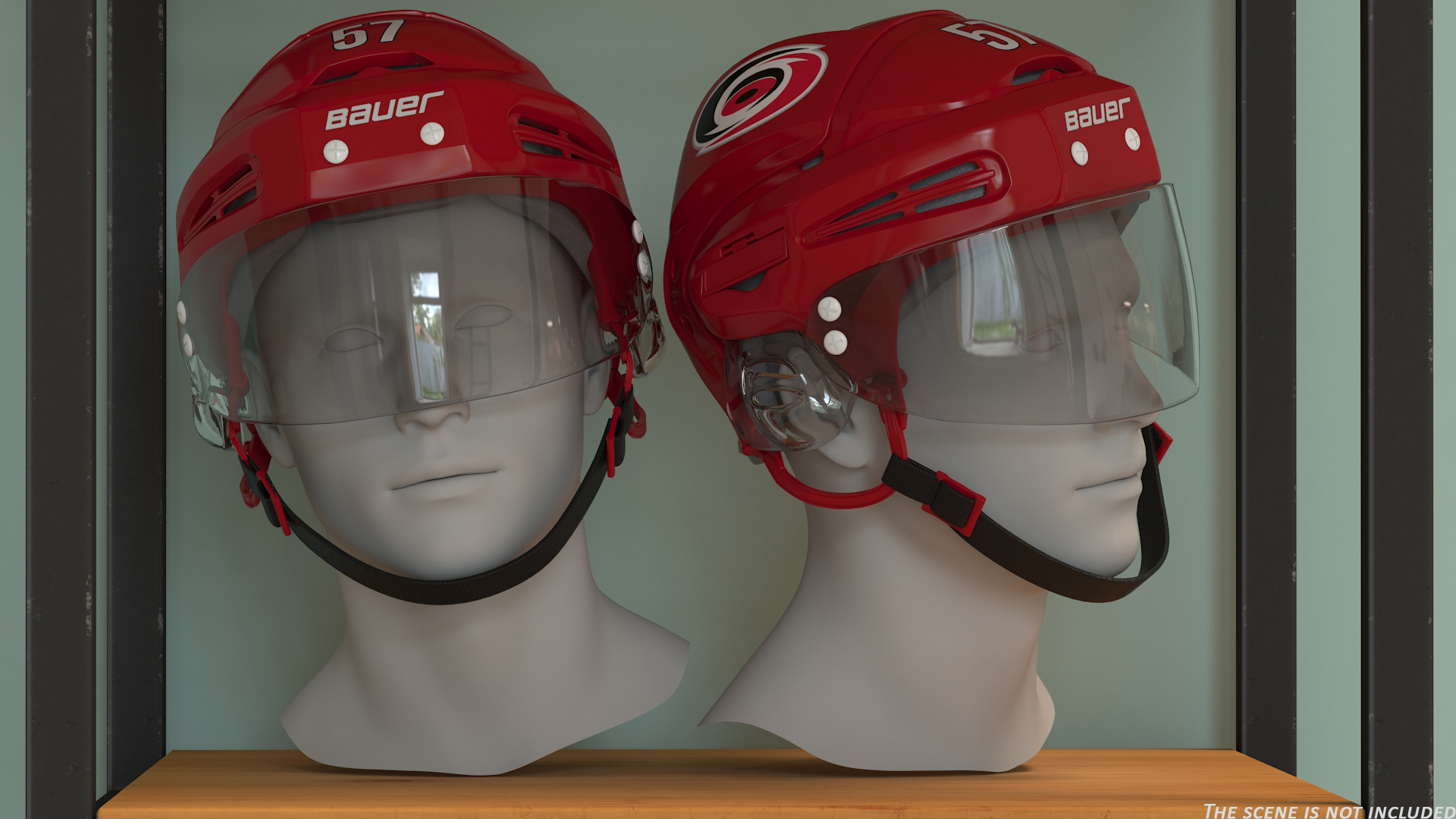 3D Hockey Helmet Carolina Hurricanes model