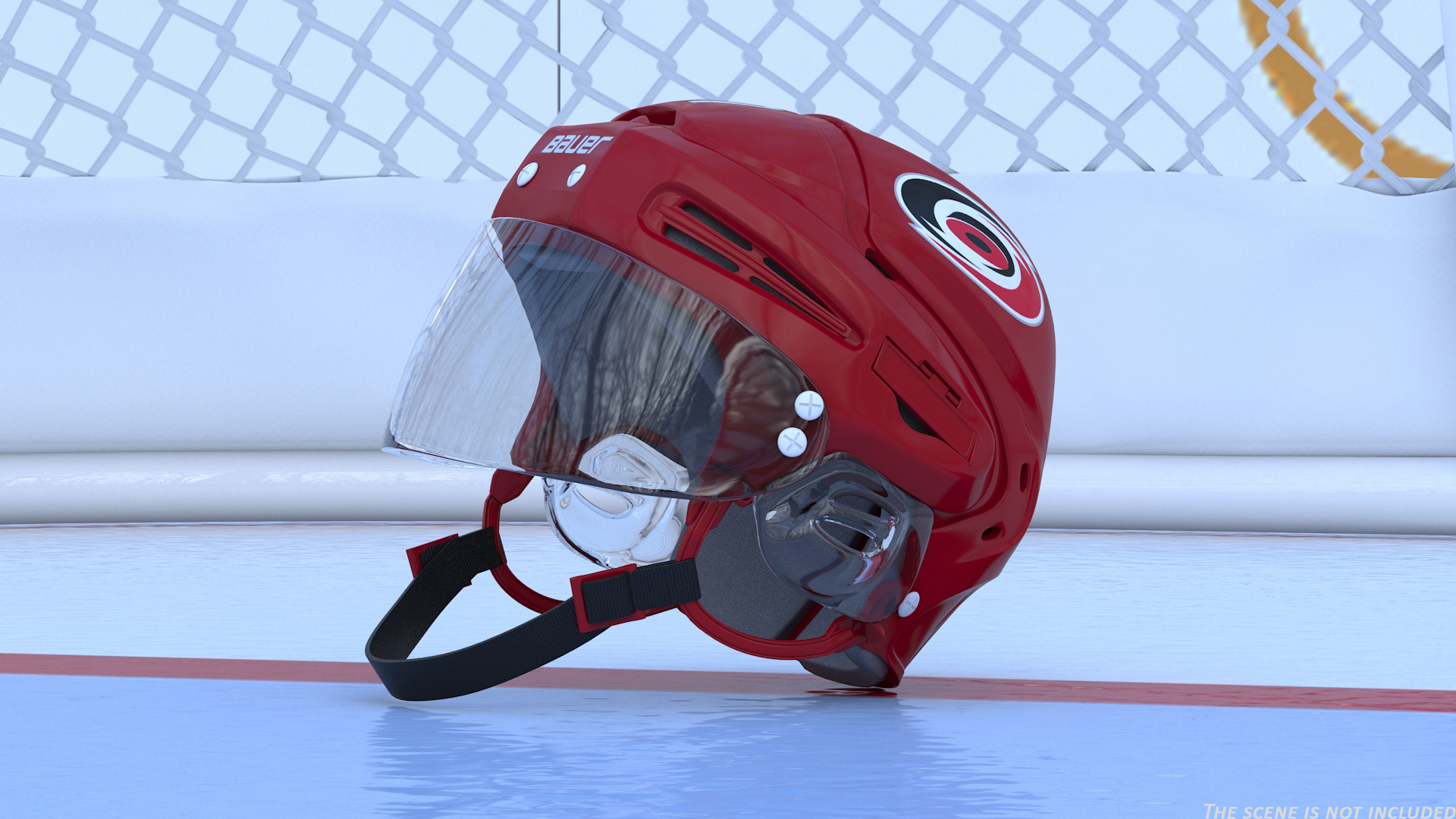 3D Hockey Helmet Carolina Hurricanes model