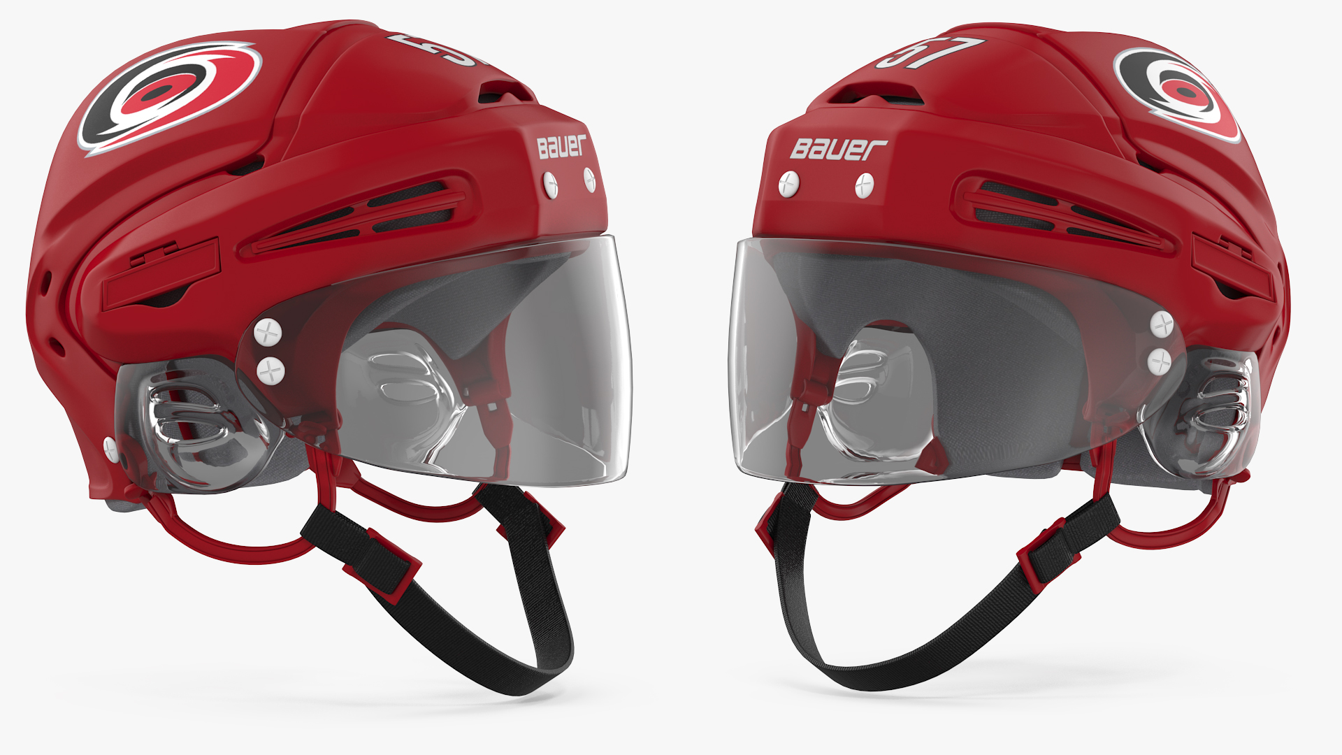 3D Hockey Helmet Carolina Hurricanes model