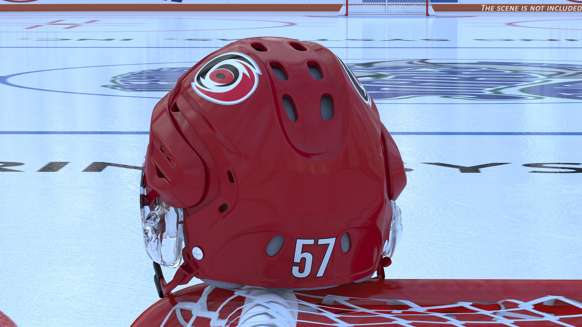 3D Hockey Helmet Carolina Hurricanes model