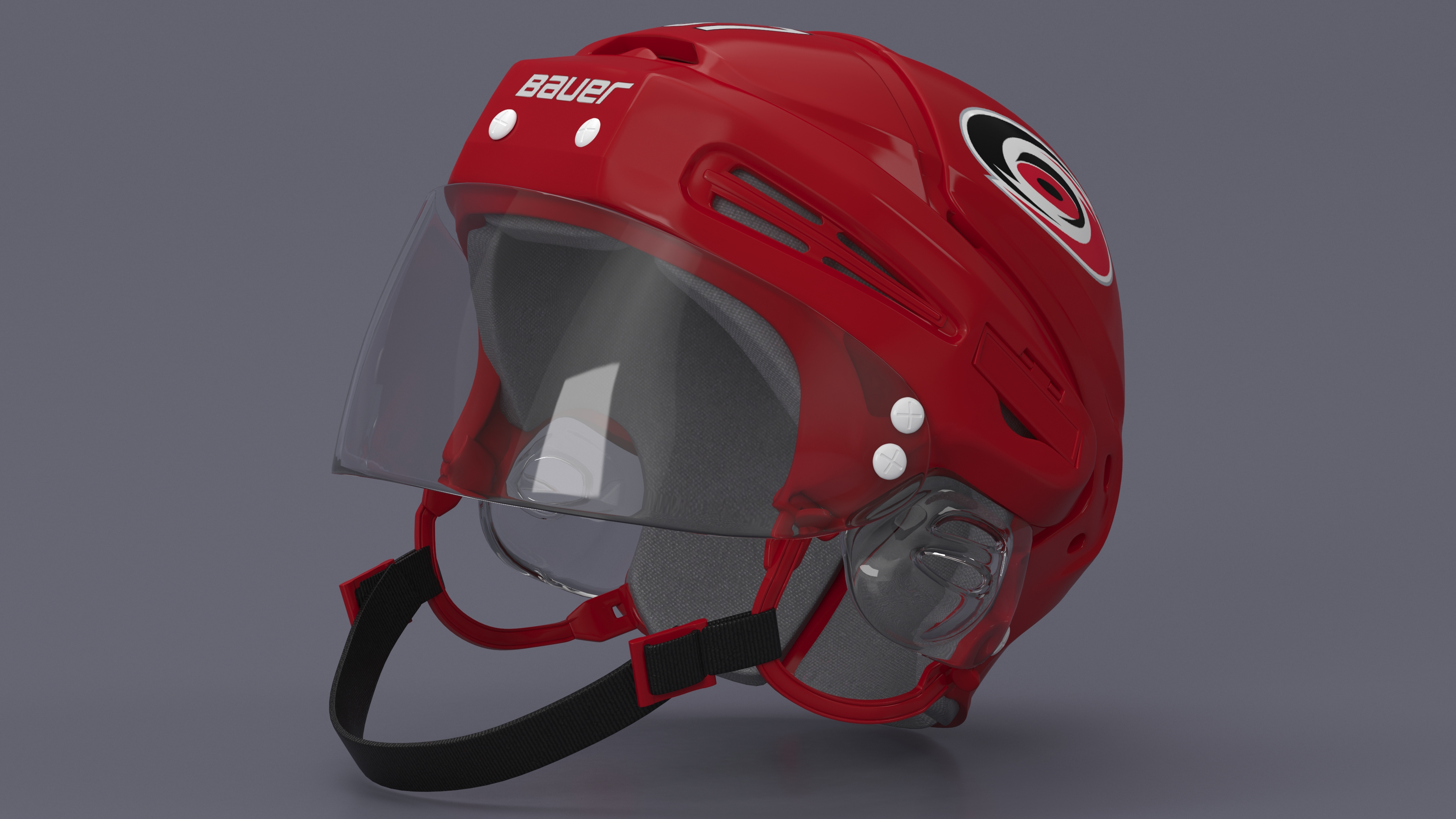 3D Hockey Helmet Carolina Hurricanes model