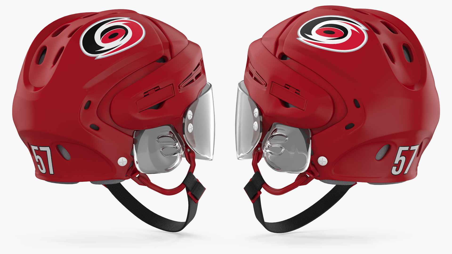 3D Hockey Helmet Carolina Hurricanes model