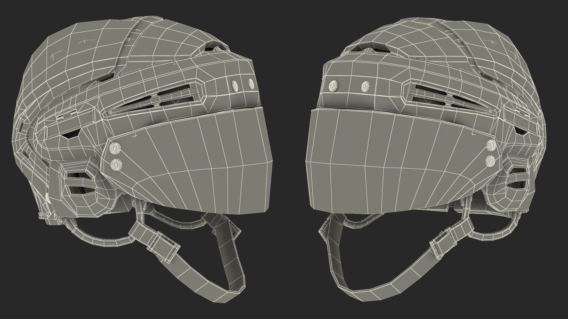 3D Hockey Helmet Carolina Hurricanes model