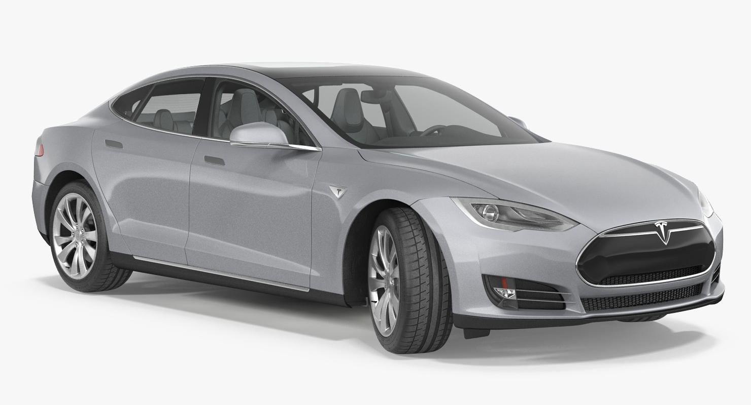 Tesla Model S 75D 2015 Rigged 3D model