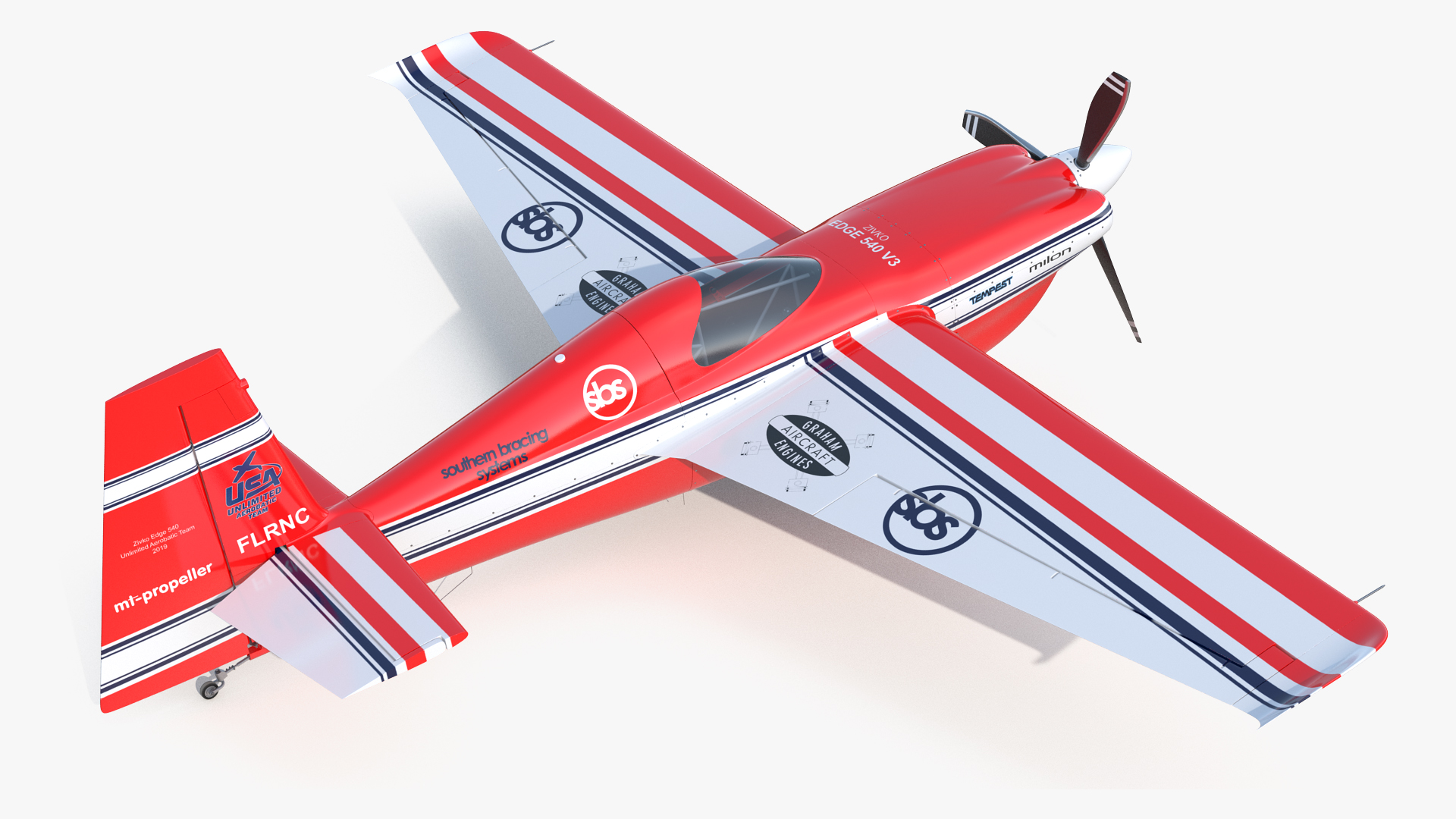 3D model Aerobatic Aircraft Zivko Edge 540 Rigged