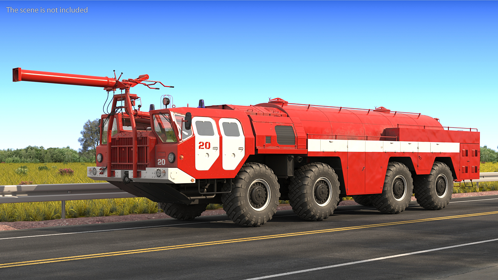 MAZ AA 60 Airport Fire Fighting Vehicle 3D model