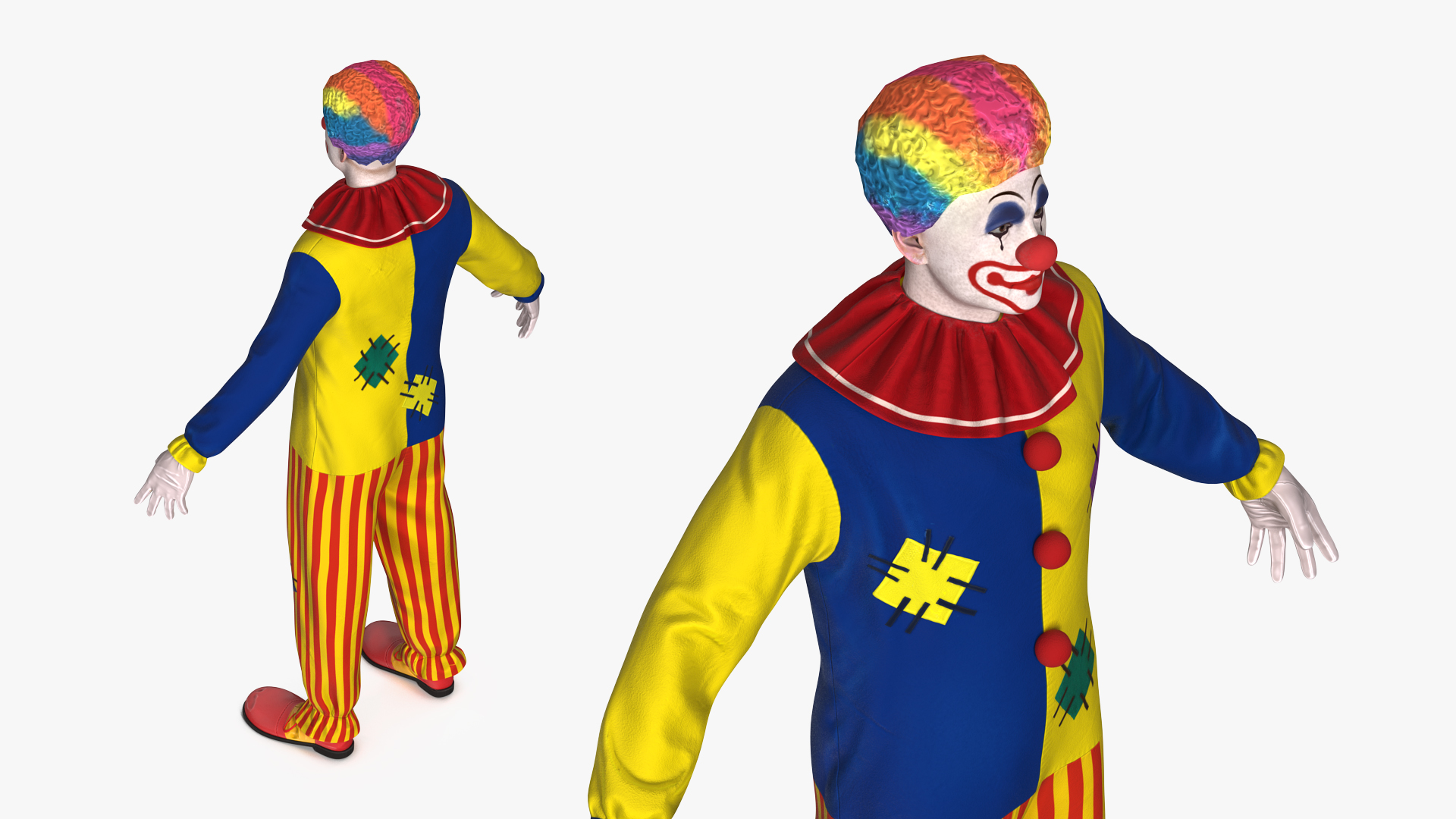 3D model Clown Costume Rigged