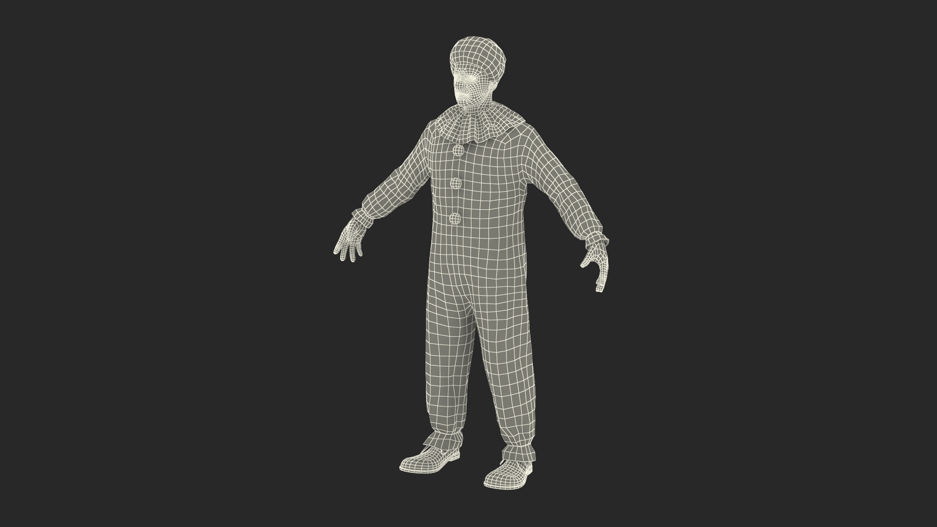 3D model Clown Costume Rigged