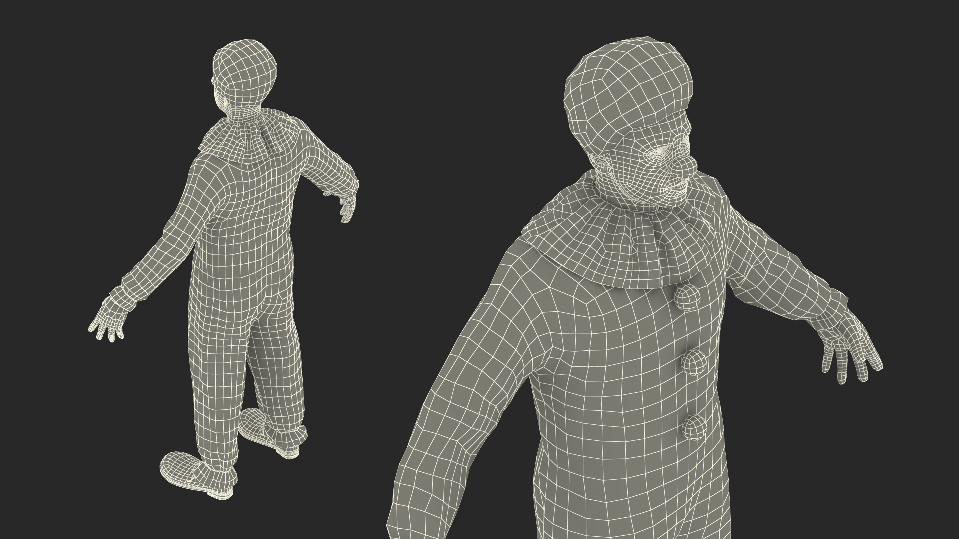 3D model Clown Costume Rigged