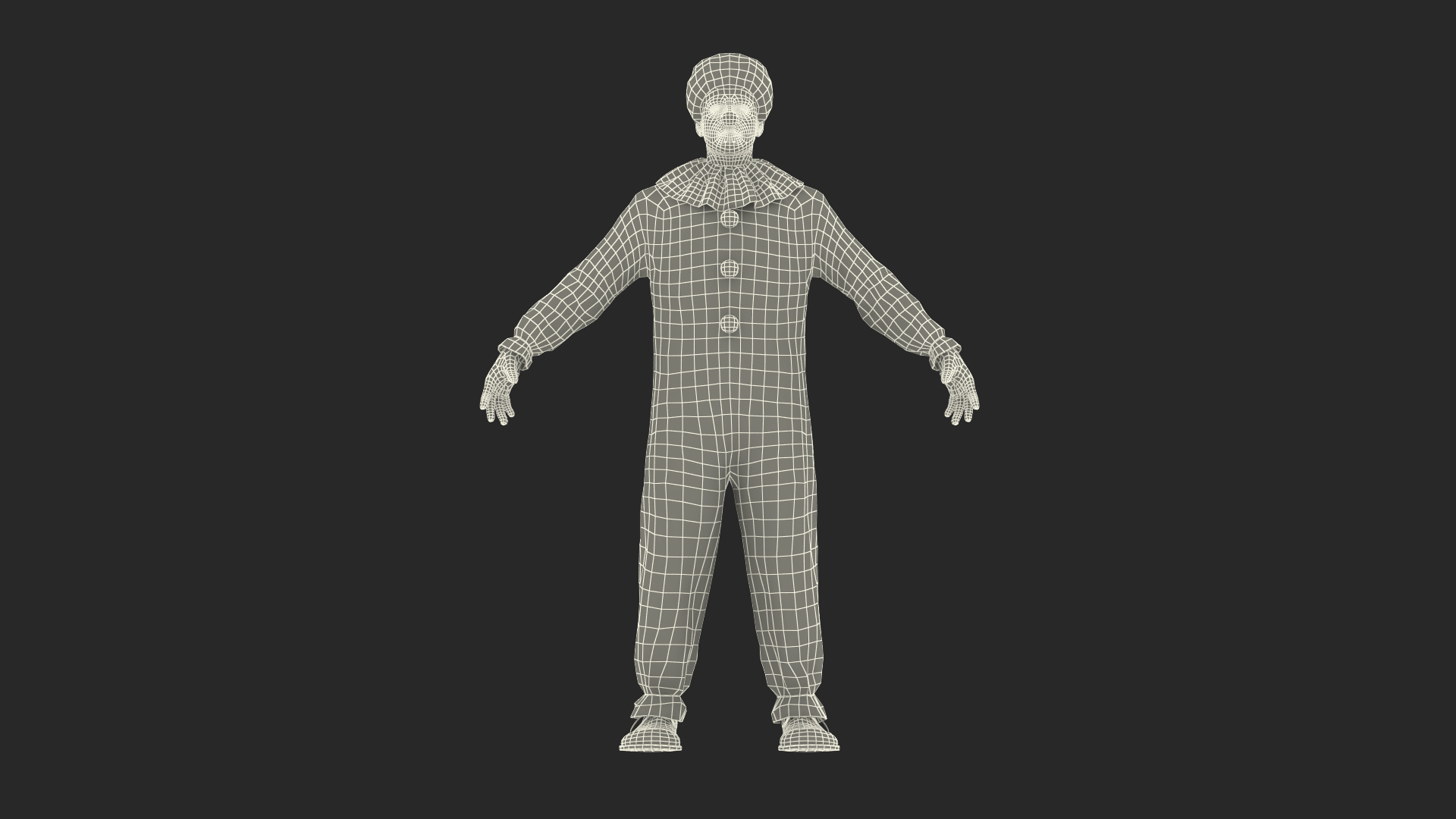 3D model Clown Costume Rigged