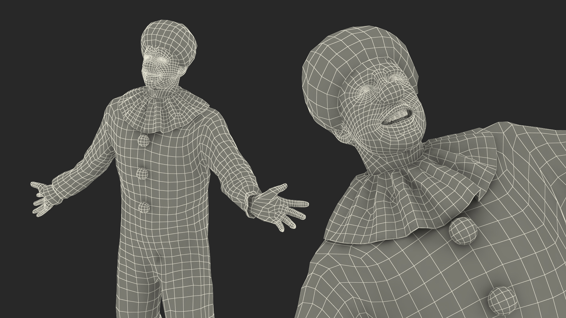 3D model Clown Costume Rigged