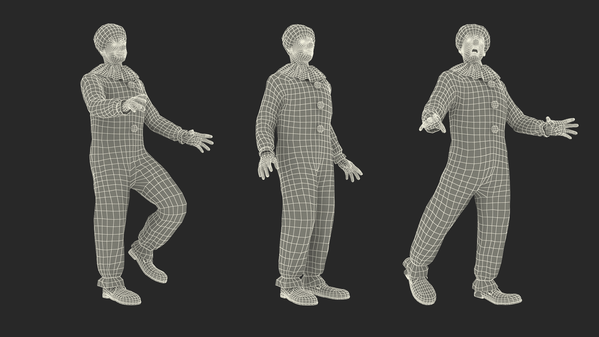 3D model Clown Costume Rigged