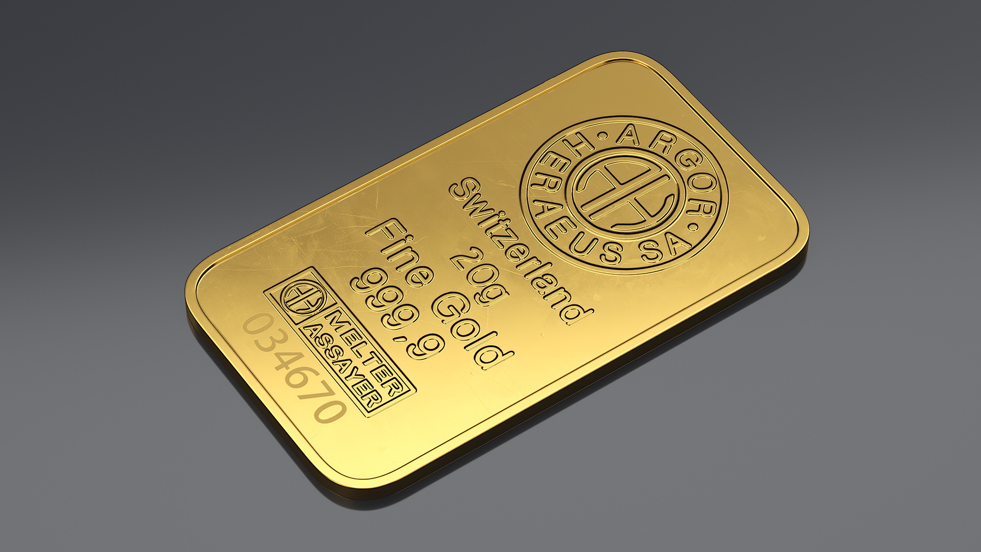 3D model Swiss Gold Bar Ingot