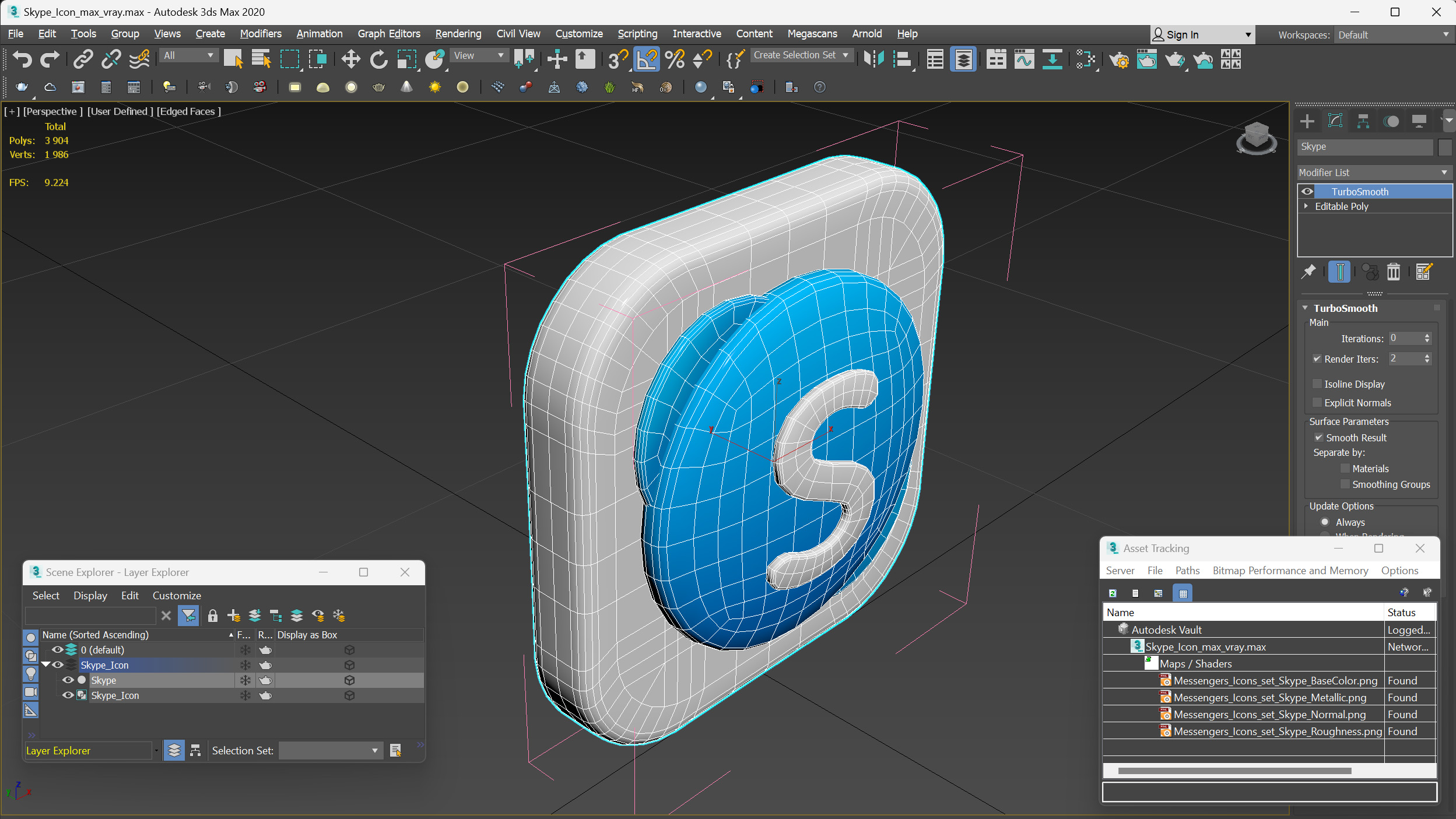 3D model Skype Icon