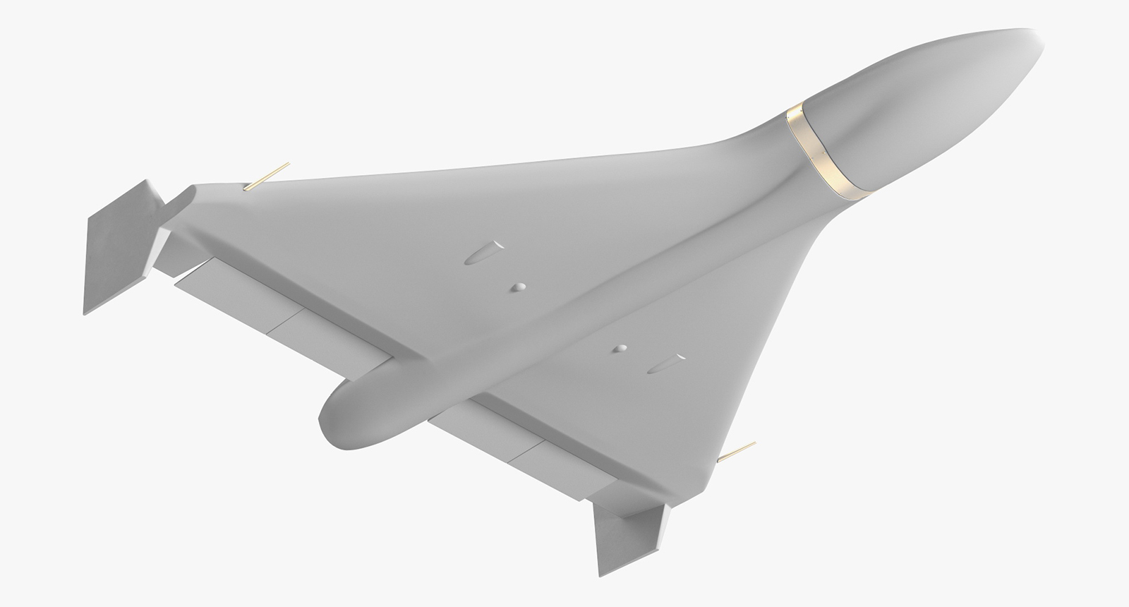 3D model Grey Kamikaze Drone Rigged for Cinema 4D