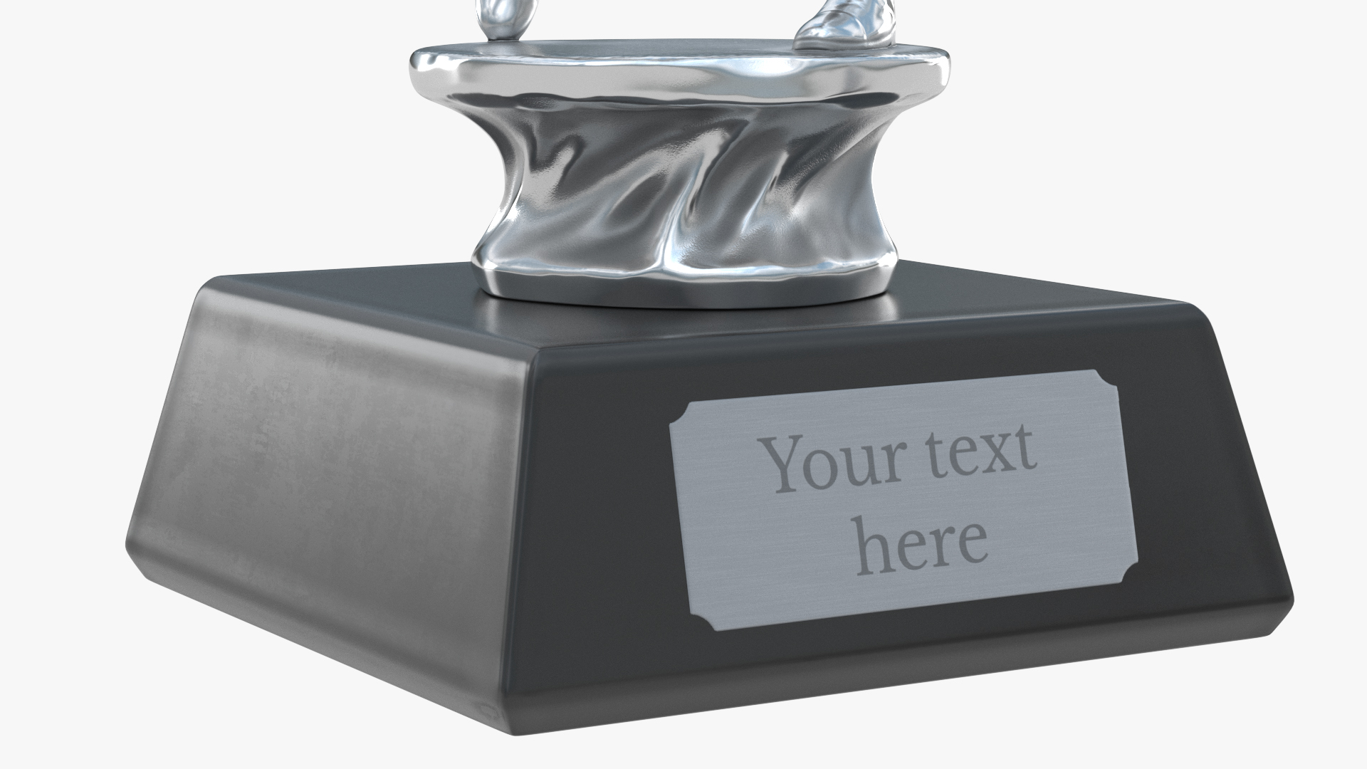 3D Golf Sport Trophy Silver Mockup