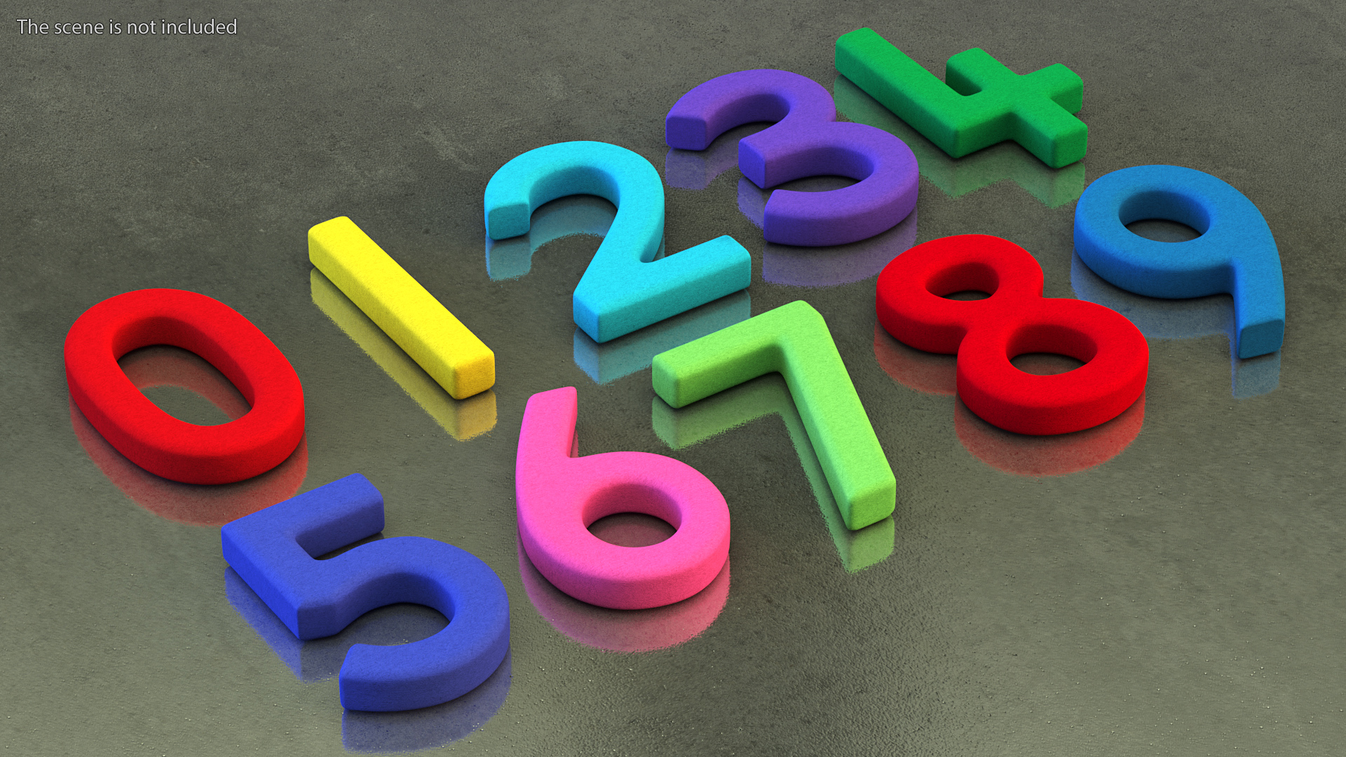 Paper Numbers Set 3D