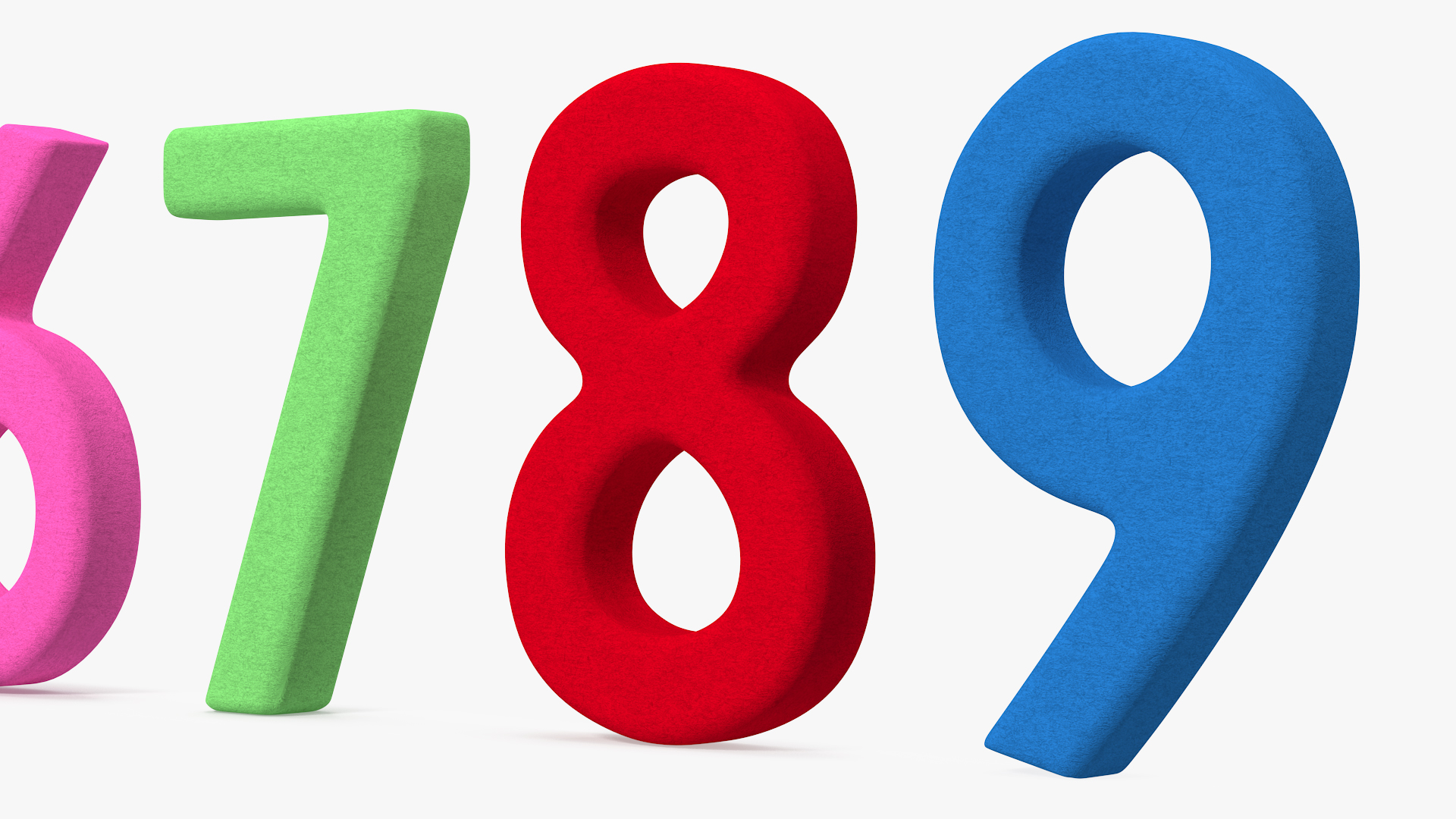 Paper Numbers Set 3D