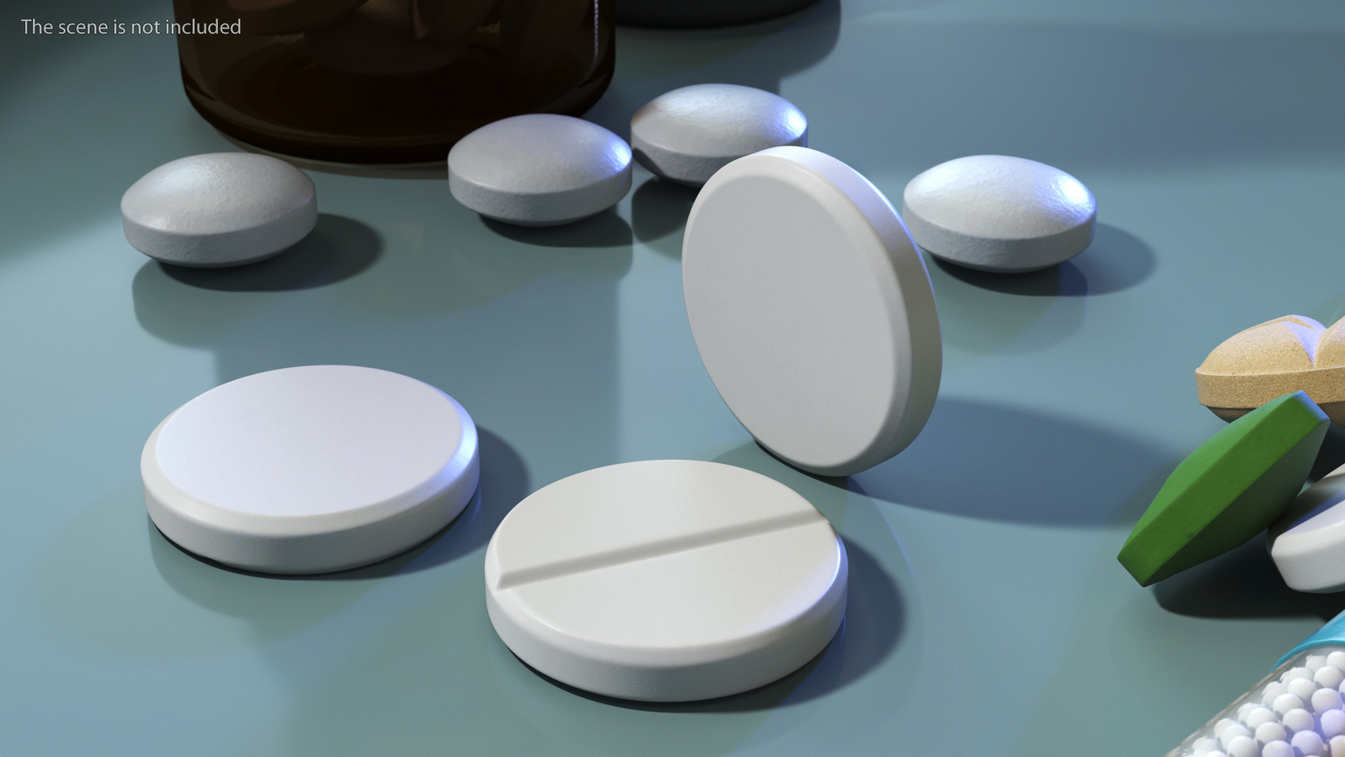 3D Round Split Pill