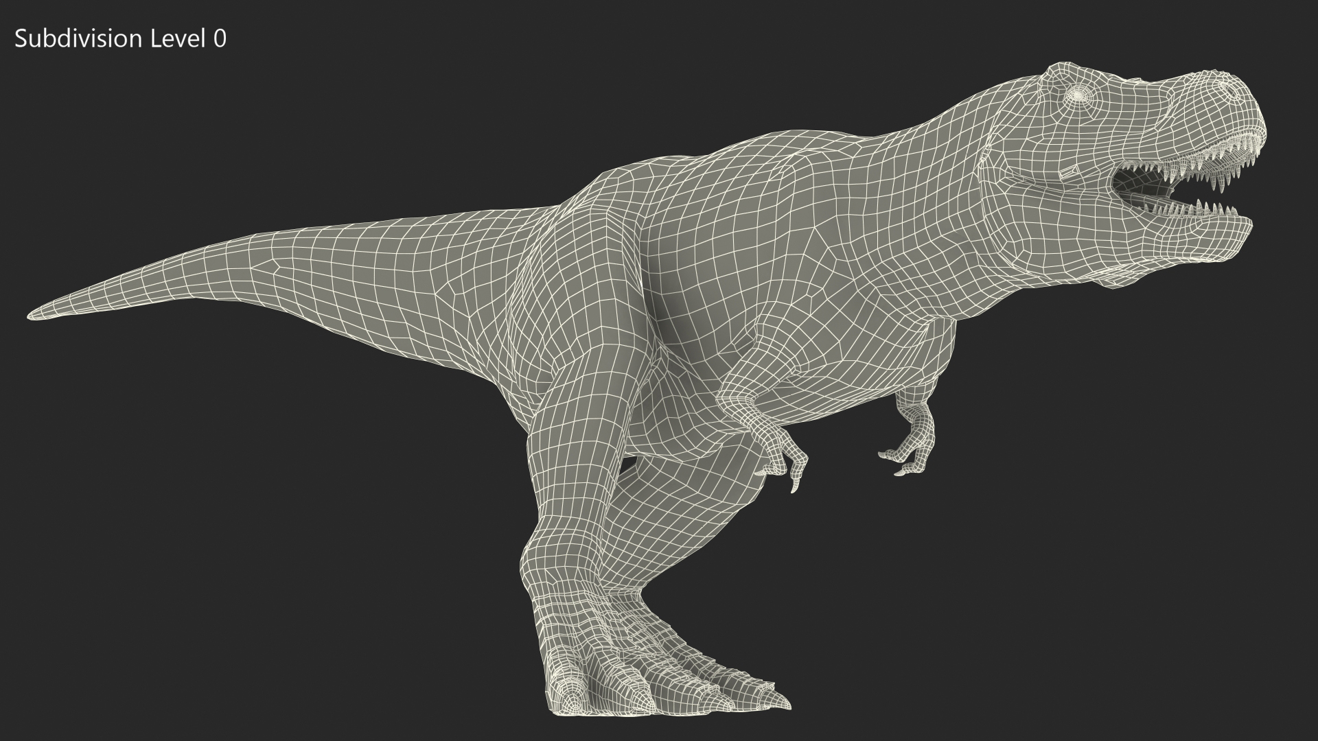 3D Tyrannosaurus Rex Skeleton Fossil with Skin Walking Pose