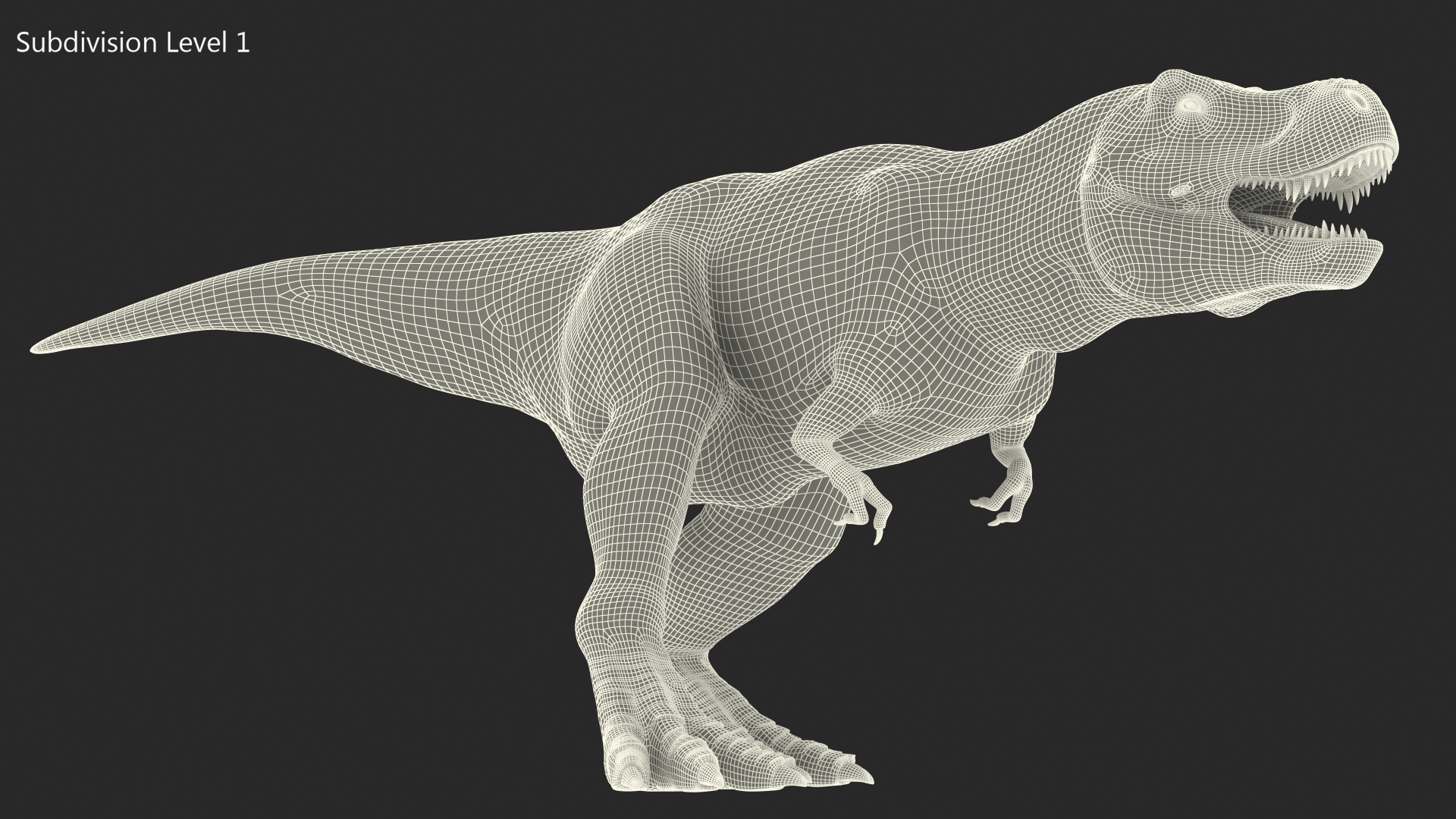 3D Tyrannosaurus Rex Skeleton Fossil with Skin Walking Pose