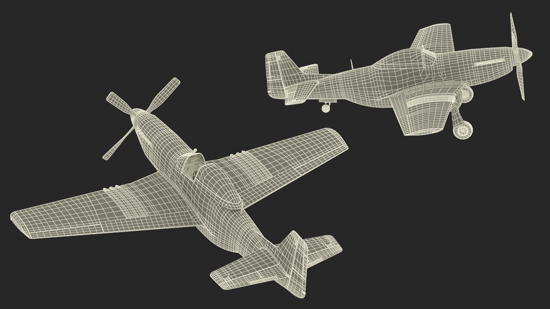 North American P-51 3D model